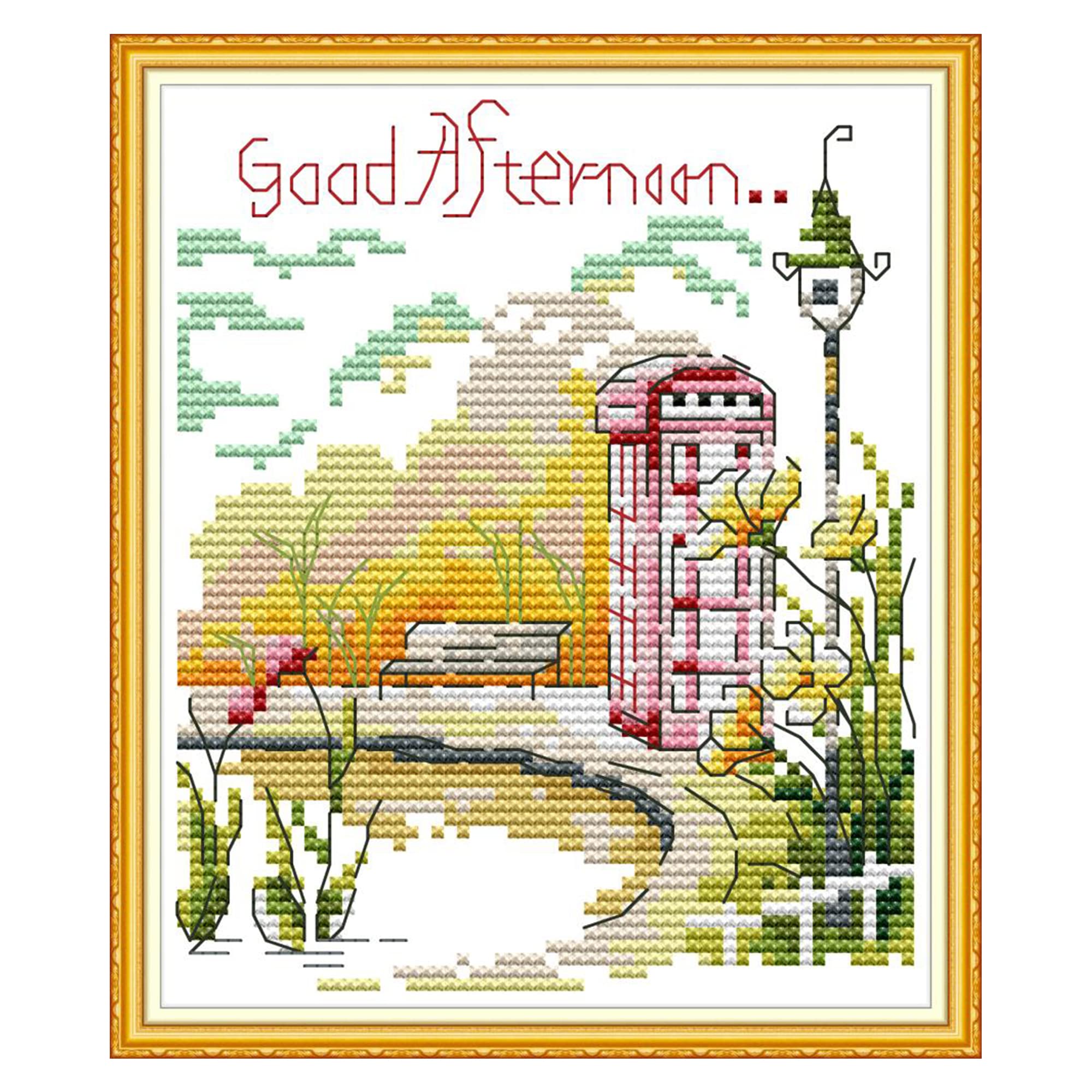 Howie's Needlepoint 14CT Pre-Printed Cross Stitch Kits,Embroidery Patterns Starter Kits,Needlepoint Kits - Autumn