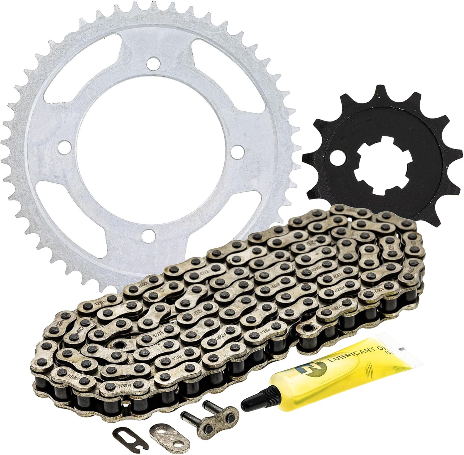NICHE Drive Sprocket Chain Combo for Kawasaki KX80 Front 13 Rear 49 Tooth 428HZ Standard 118 Links