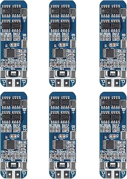 DIANN 6pcs 3S BMS 18650 لوحة حماية بطارية الليثيوم وحدة حماية شاحن أيون 11.1V / 12V / 12.6V 10A PCB BMS لوحة حماية خلية بطارية ليثيوم أيون