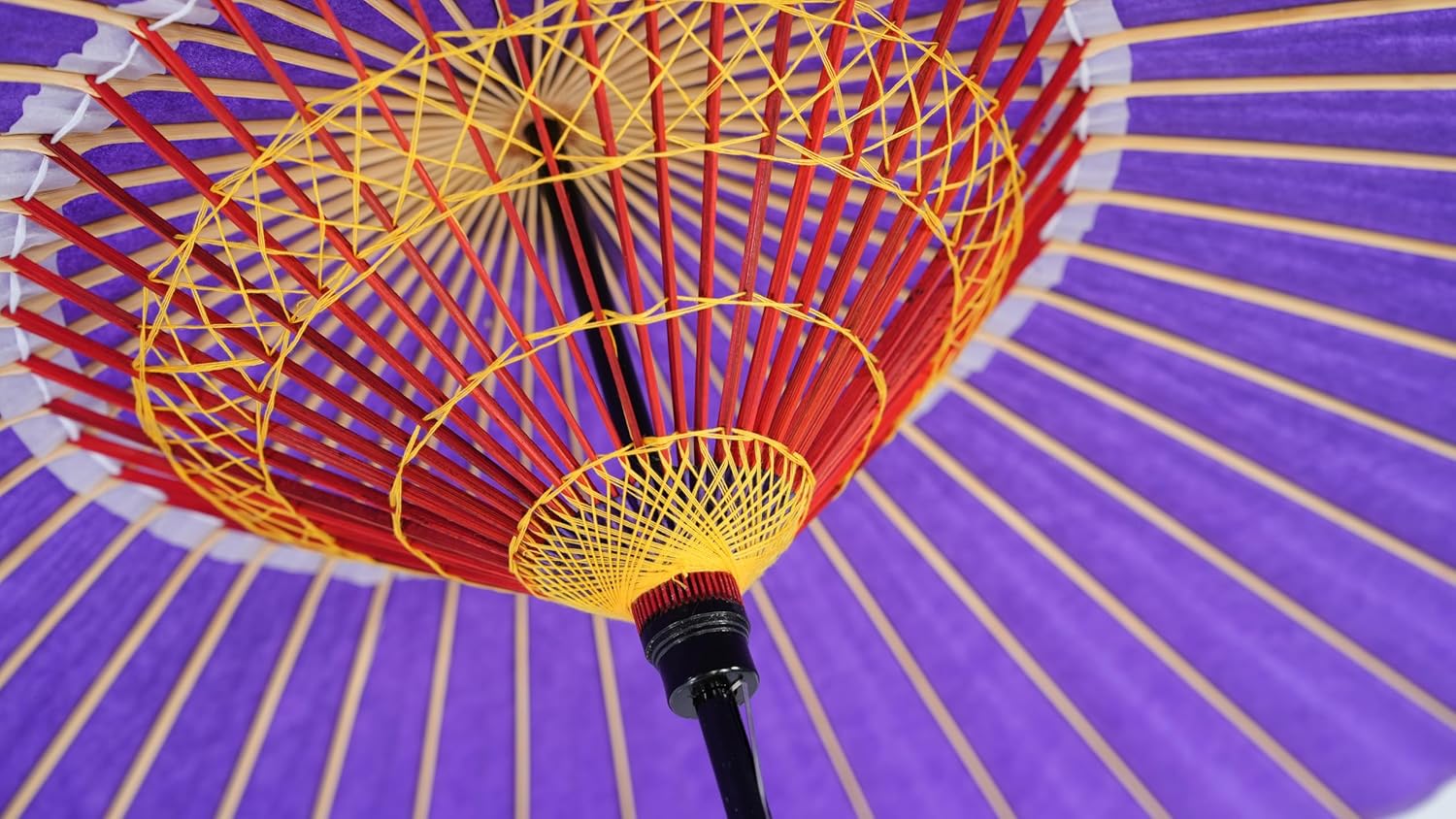 Asian Home Rainproof Handmade Japanese Oiled Paper Umbrella Parasol Half Openable 29.5inch