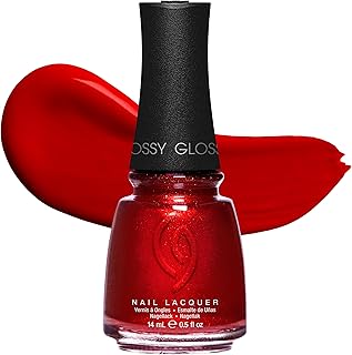 China Glaze CG Nail Polish Red Pearl – Vibrant Red Nail Polish, Quick Dry, Chip Resistant, Shimmer Glossy Finish for Salon & DIY Manicure, 0.5 fl oz