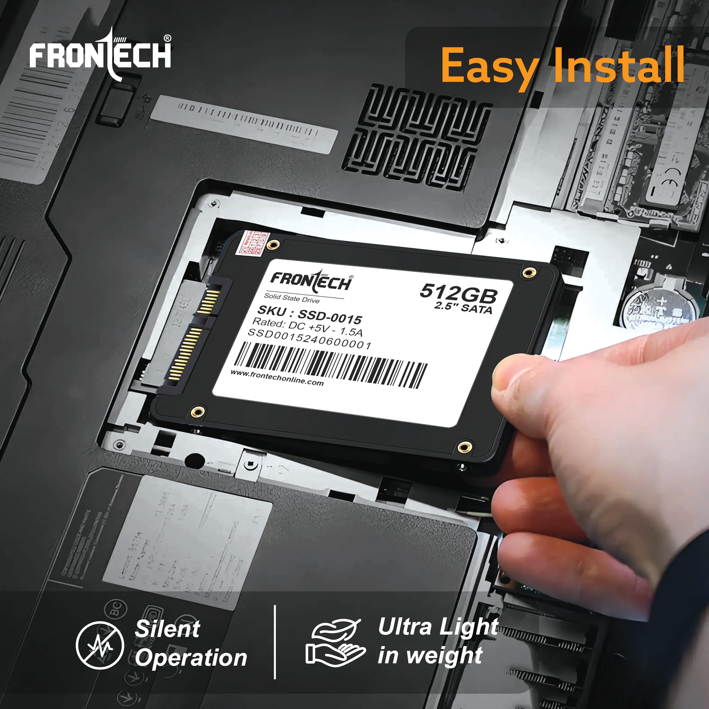 Amazon.in: Buy FRONTECH 512GB Internal SSD, 2.5 SATA, TLC+SMI, Low