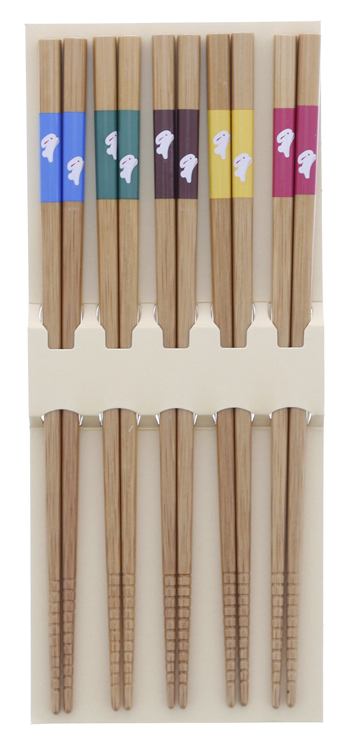 【おすそ分け】うさぎ柄セット Amazon｜イシダ 日本製 箸 客用 5膳セット すす竹 プチうさぎ