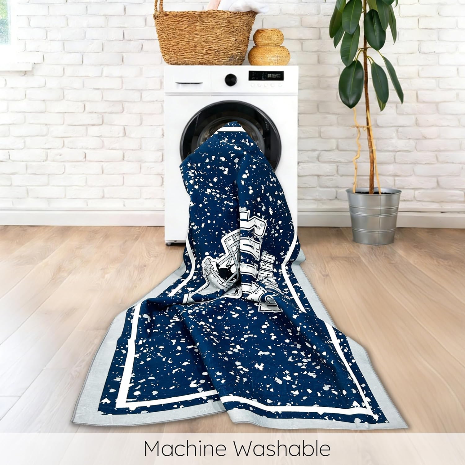 Washable Rug Outdoor 5' x 8', Theme Football Non-Slip Backside & Easy to Clean, Ideal for Patio, Backyard, Deck, Mudroom