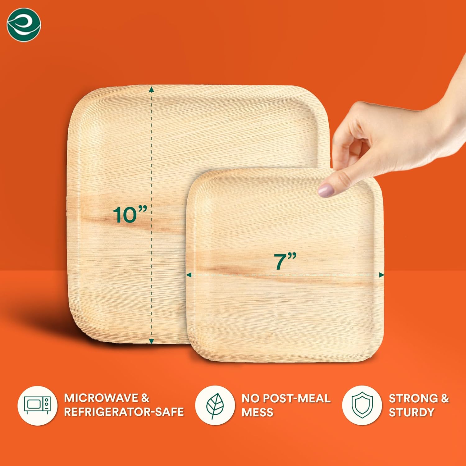 ECO SOUL Compostable Palm Leaf Plates - Image 3