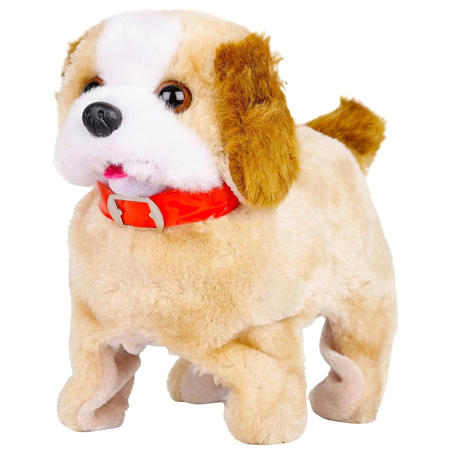 VGRASSP Jumping and Walking Dog Toy for Kids with Back Flip Action Soft Plush Dancing Puppy Electronic Pet Gift - Color As
