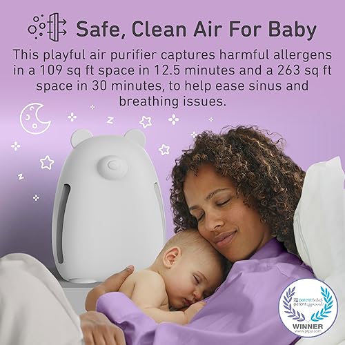 Miniatura 3 de Pure Enrichment PureBaby - Purificador de aire de oso para niños y filtro HEPA verdadero, clasificación Energy Star, filtración de aire de 4 etapas,