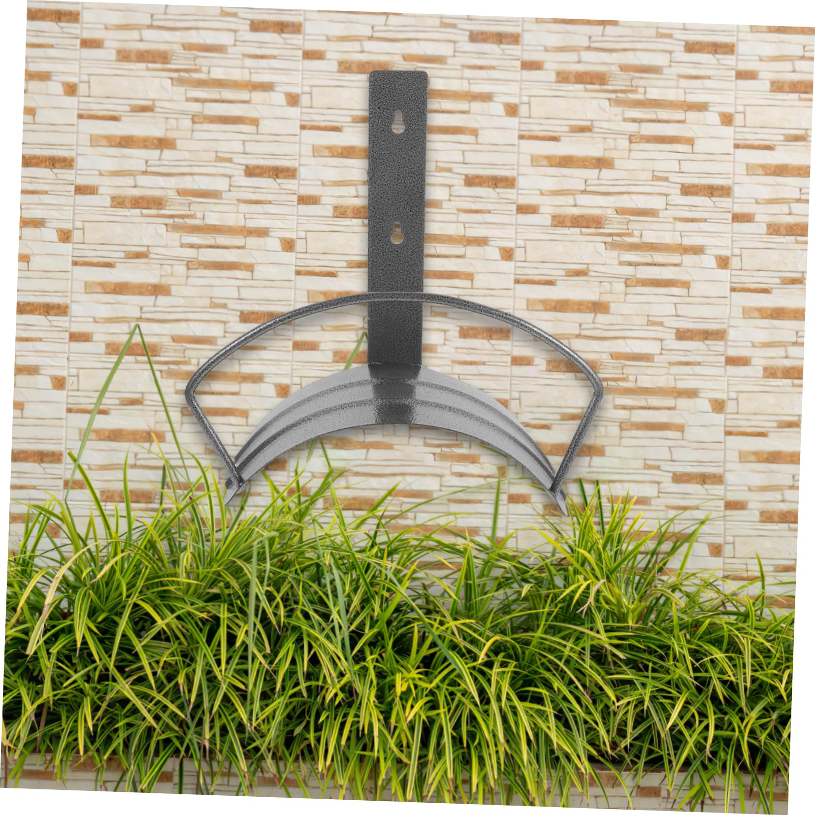 VANZACK Support De Tuyau D’arrosage Mural en Fer Robuste, Fixation Murale Amovible pour Jardin, Porte-Tuyau Décoratif, Protège-tuyaux pour Parterres De Fleurs Et Espaces Extérieurs