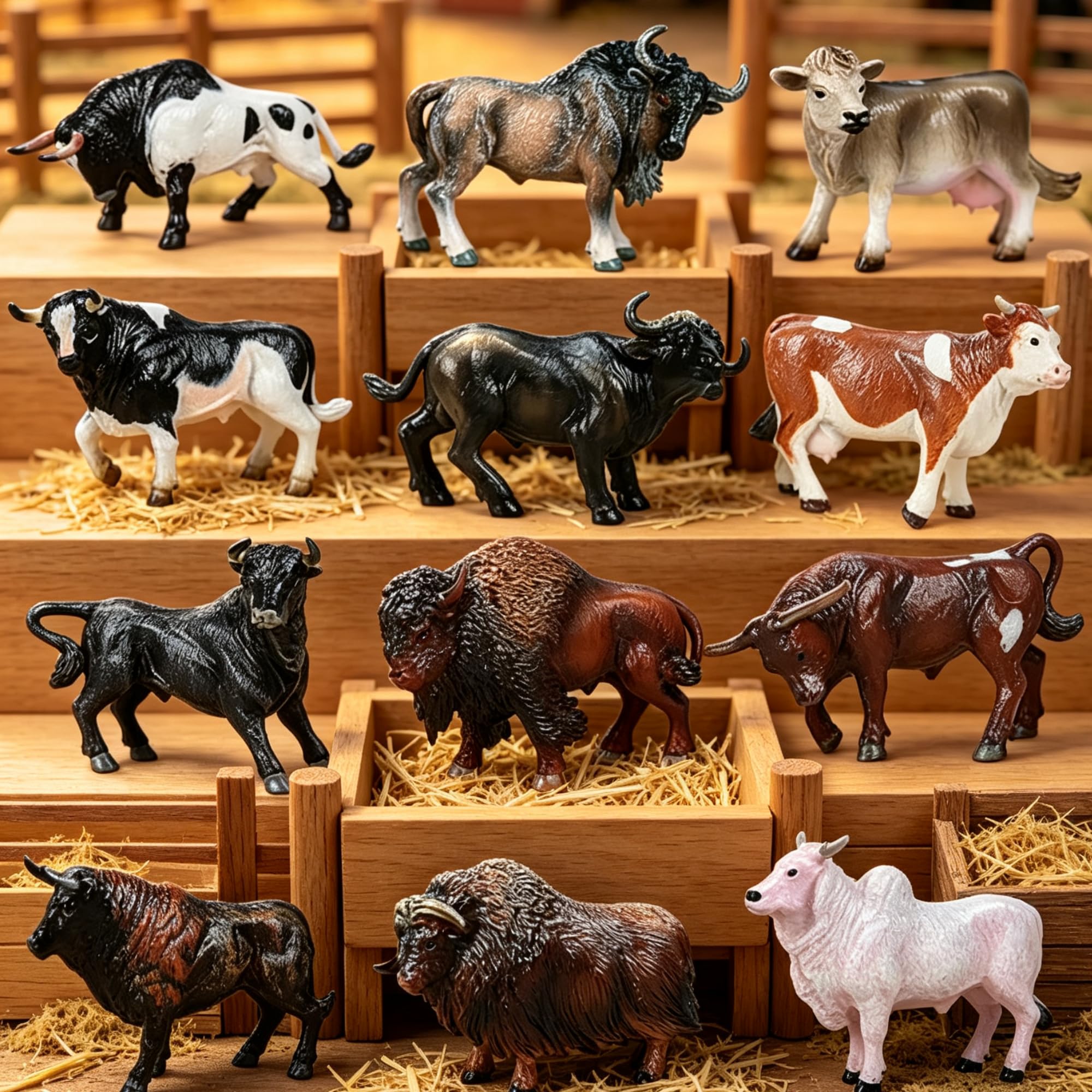 牛のミニチュアフィギュアセット Amazon.co.jp: Hiawbon 12ピース 牛の置物 ミニチュア牛の置物セット