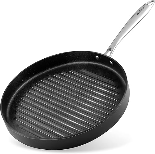 Miniatura 1 de NutriChef Parrilla antiadherente anodizada, apta para lavavajillas, con cuerpo de aluminio de calibre pesado con superficie anodizada dura para un