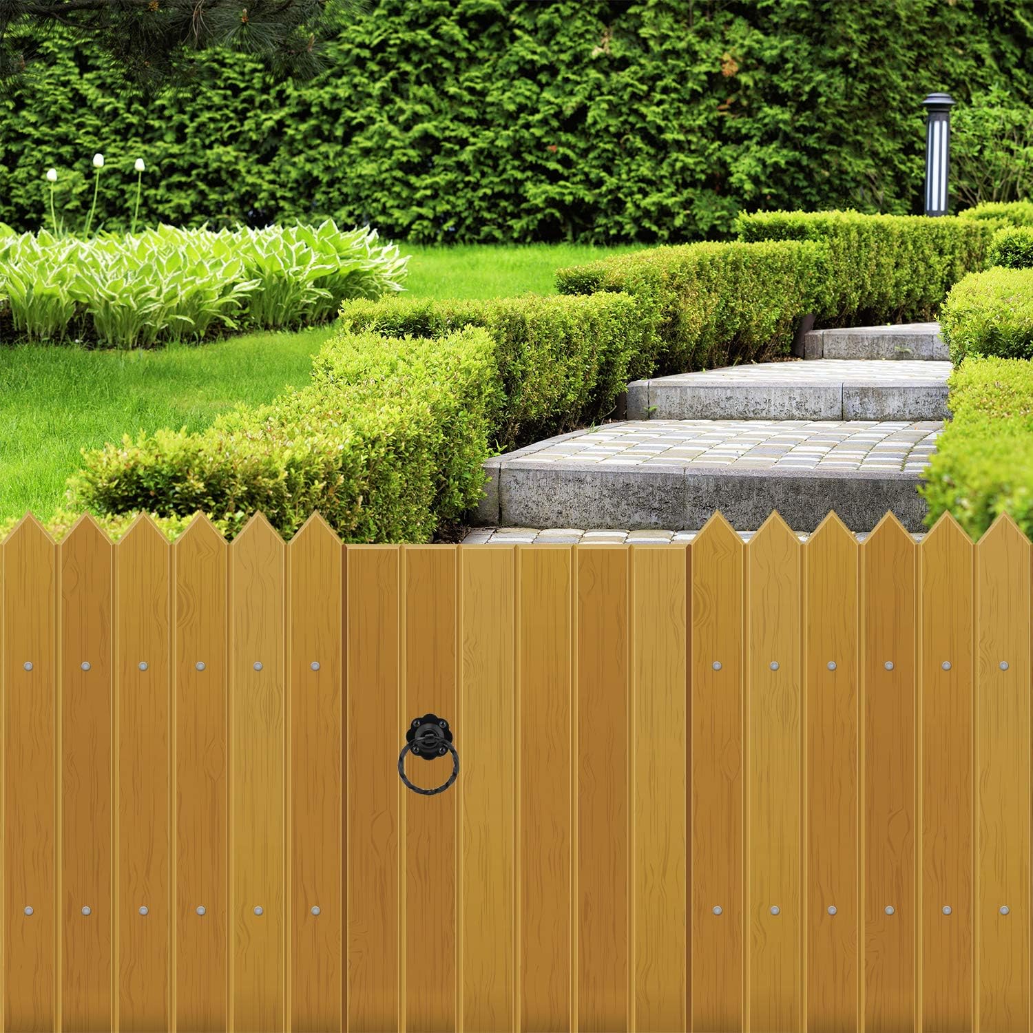 XFORT® Ring Gate Latch Twisted Black - Image 5