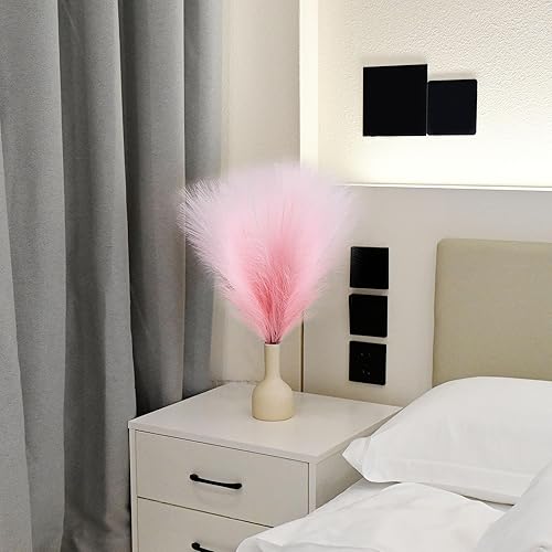 Miniatura 82 de Arreglo de 6 Piezas de Hierba de Pampa Sintética - 18 Pulgadas/45cm de Pasto Artificial Esponjoso y Pomposo para Decoración Boho Chic del Hogar