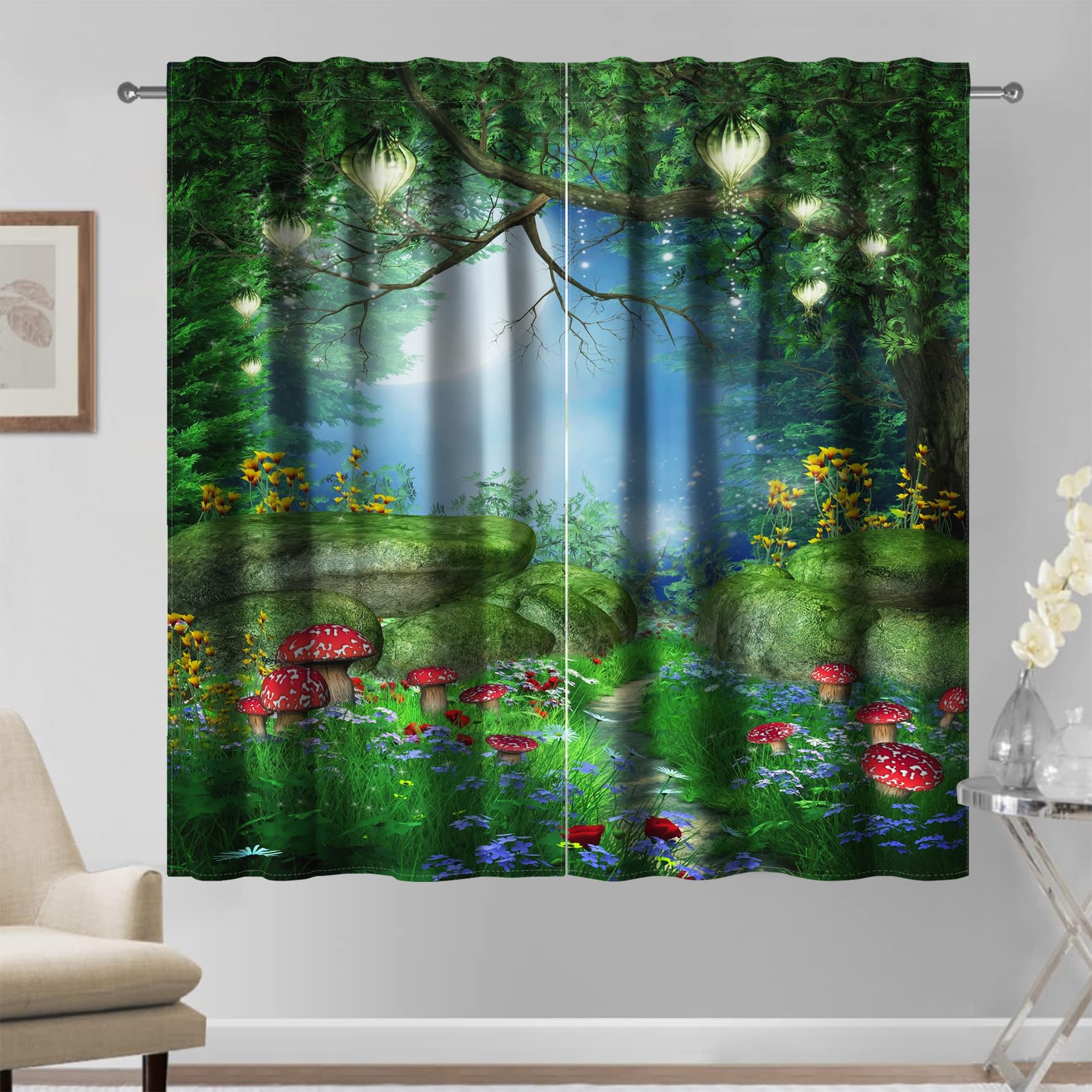 Kzzfqxb 132x214cm Curtains 2 Panels - Image 3