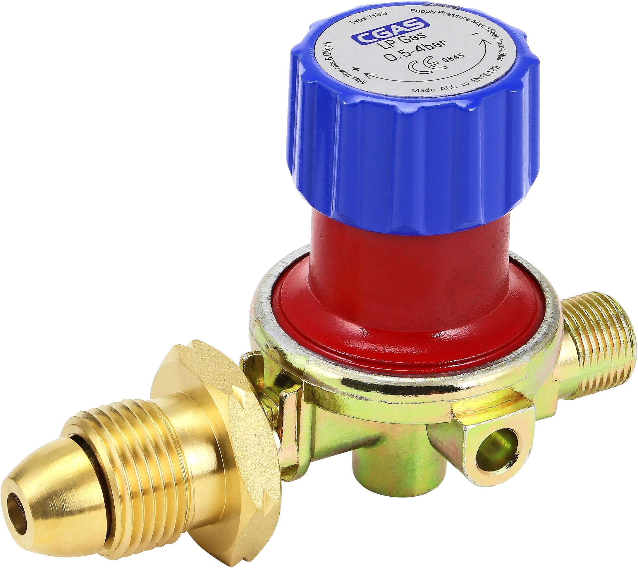 LPG Propane Gas Bottle Adjustable Regulator 0.5 to 4 Bar for Gas Torches, Calor Gas Bottles & Hoses Welding Accessories