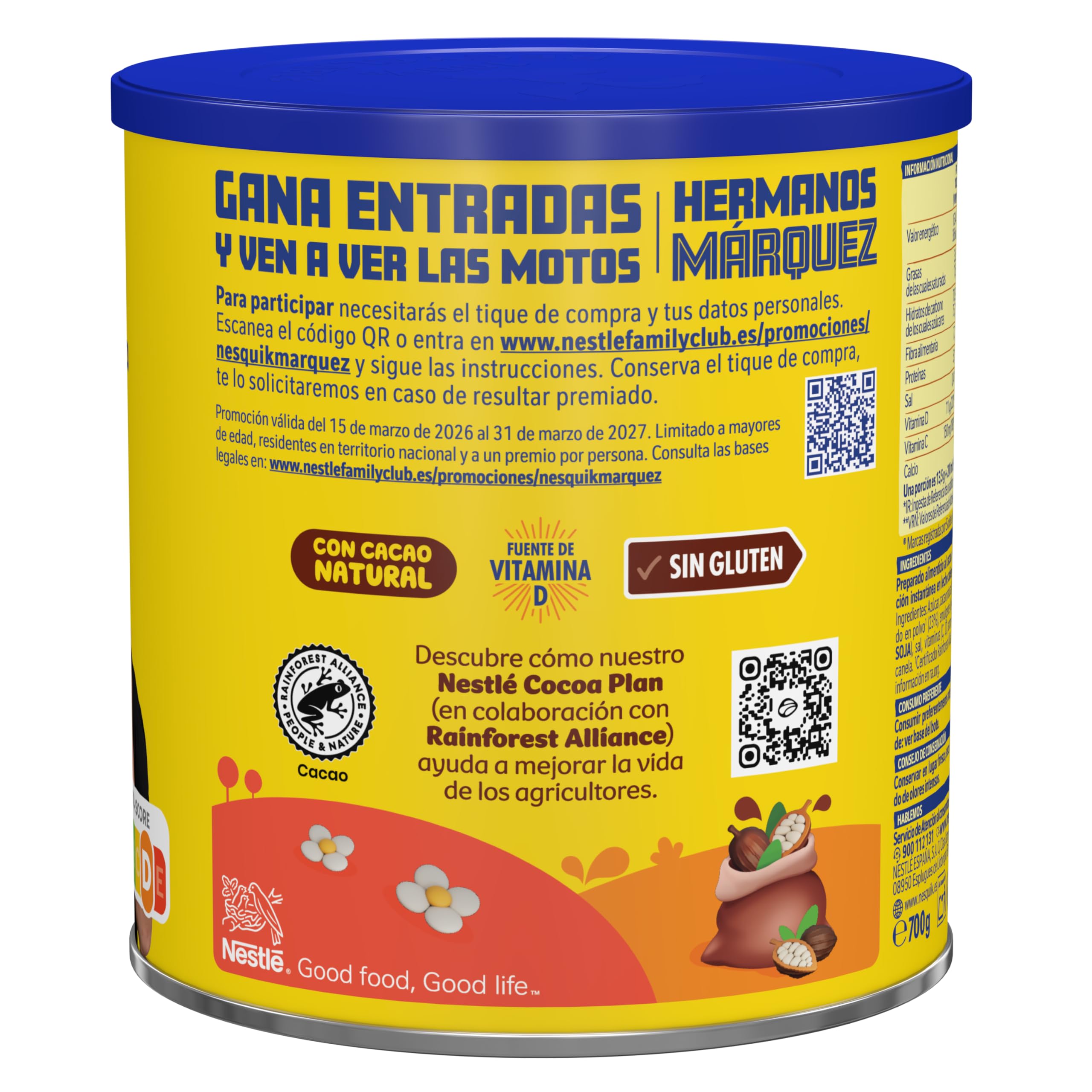 NESTLÉ NESQUIK Instantáneo Cacao Soluble 700g Lata