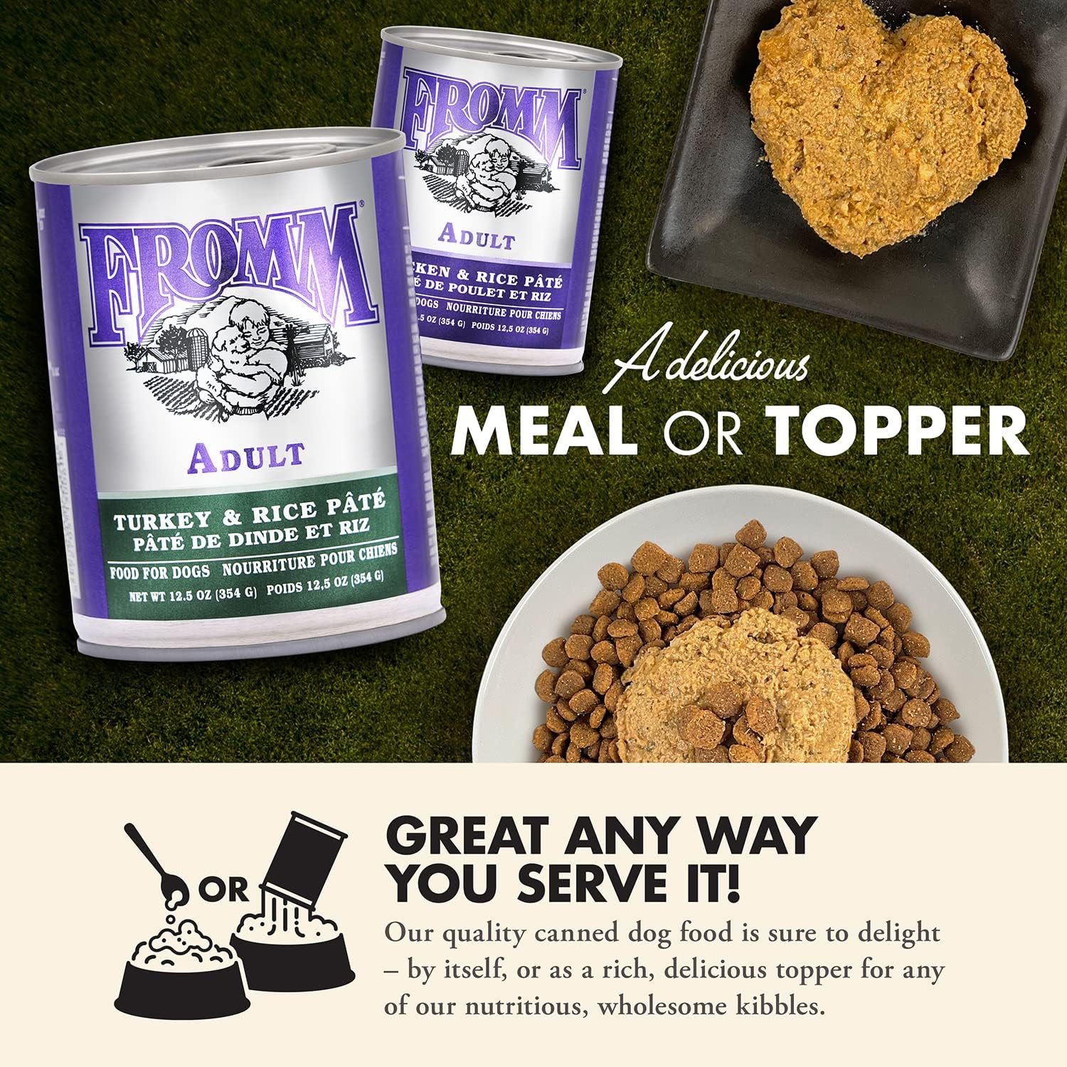 Fromm Classic Adult Turkey & Rice Pate Dog Food - Premium Wet Dog Food - Turkey Recipe - Case of 12 Cans
