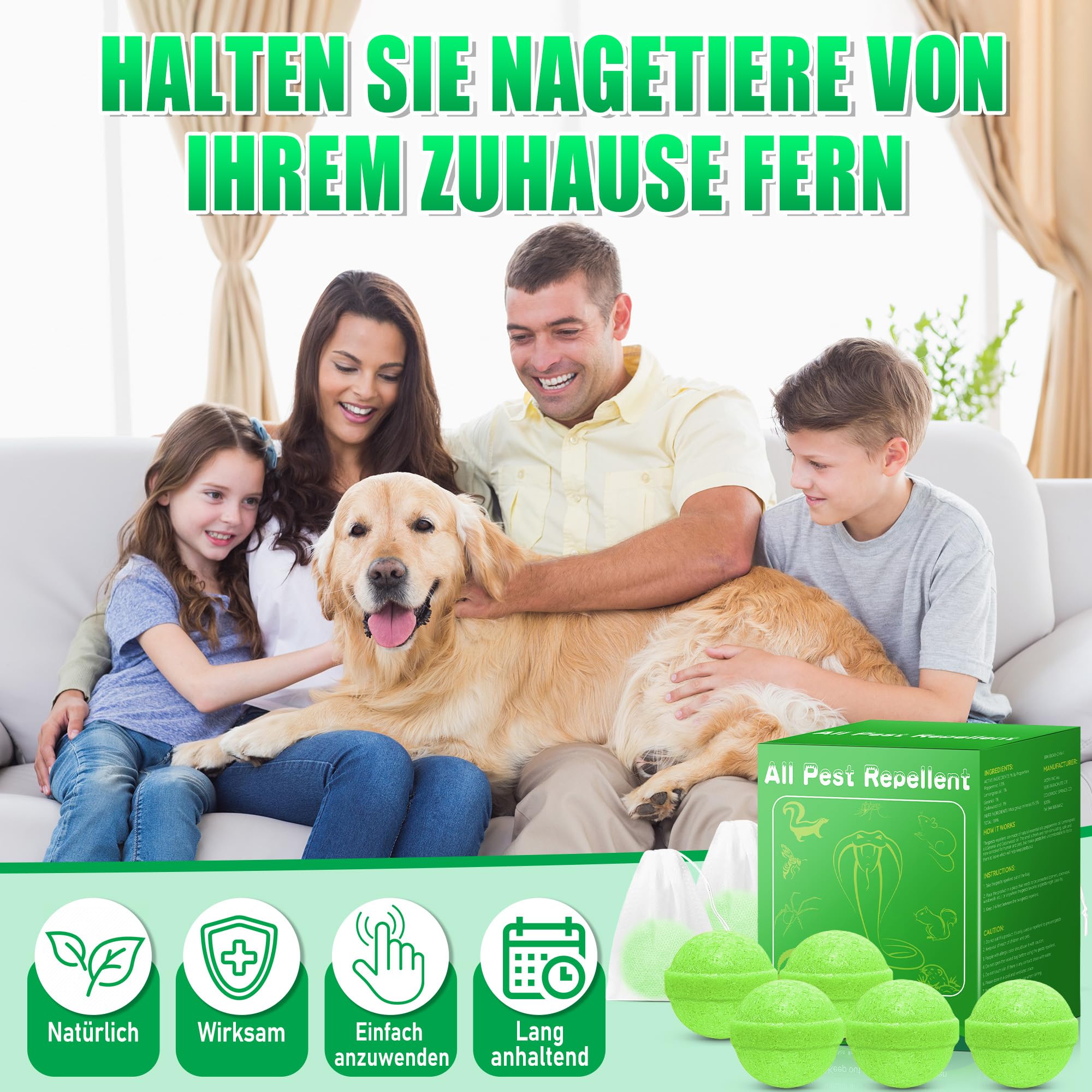 24 Stück Mäuseabwehr mit Pfefferminzöl - Natürliches Mäuse Vertreiben ngiftig und sicher für Kinder & Haustiere, Ratten Vertreiben mit Textilbeutel zum einfachen Aufhängen für Mäuse, spinnena