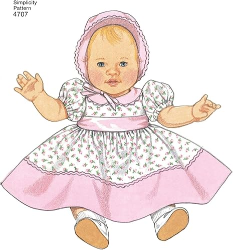 Miniatura 10 de Simplicity 4707 - Patrones de costura vintage para muñecas de bebé para niñas por Teri, A (S-L)
