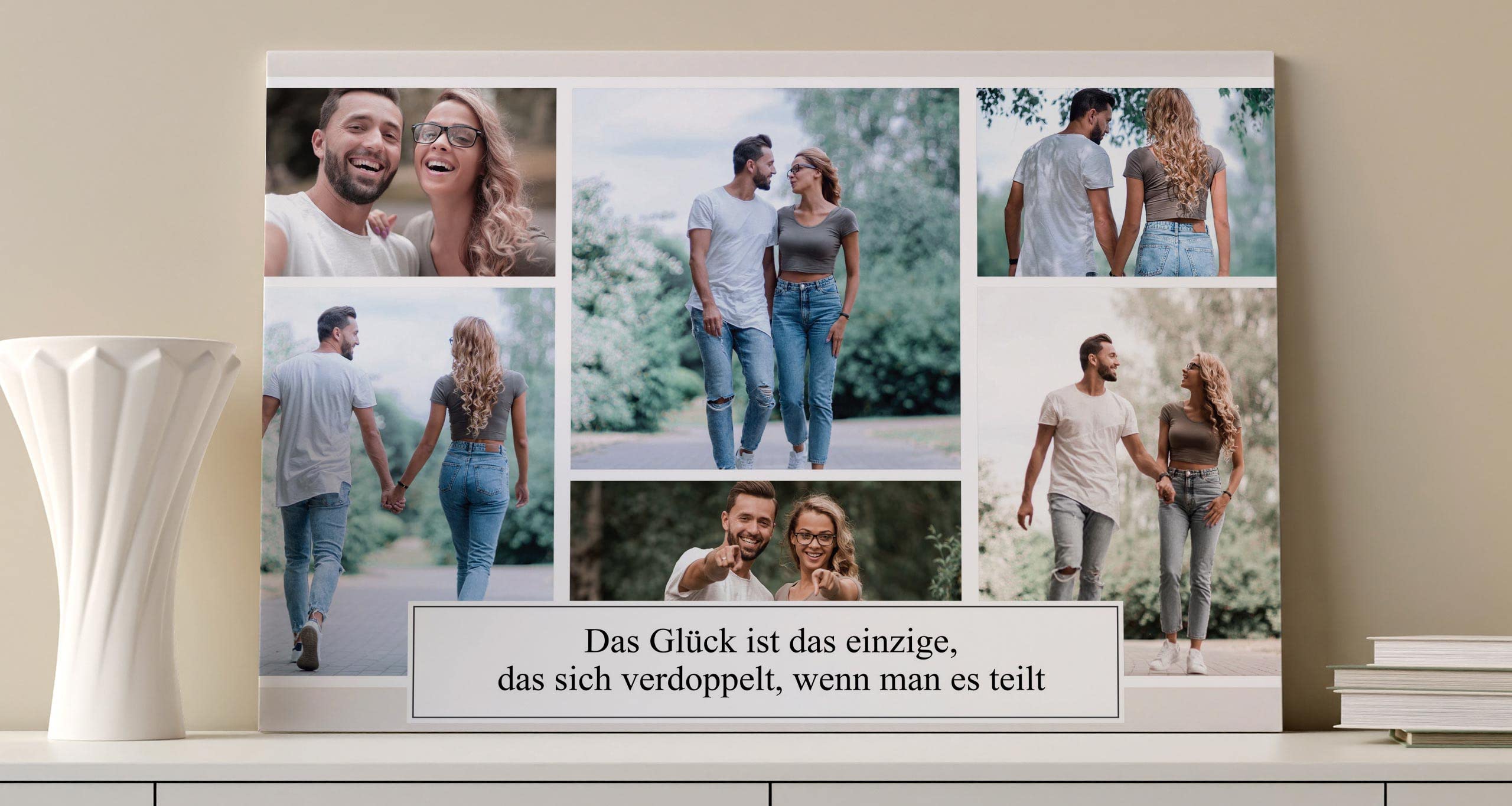 Muralo Personalisierte Leinwand mit eigenem Bild, Wandbild - 80x120 cm | Foto-Leinwandbild, hochauflösender Druck, lebendige Farben - ideal für Wohnzimmer und Schlafzimmer, Ein Geschenk fürs Leben