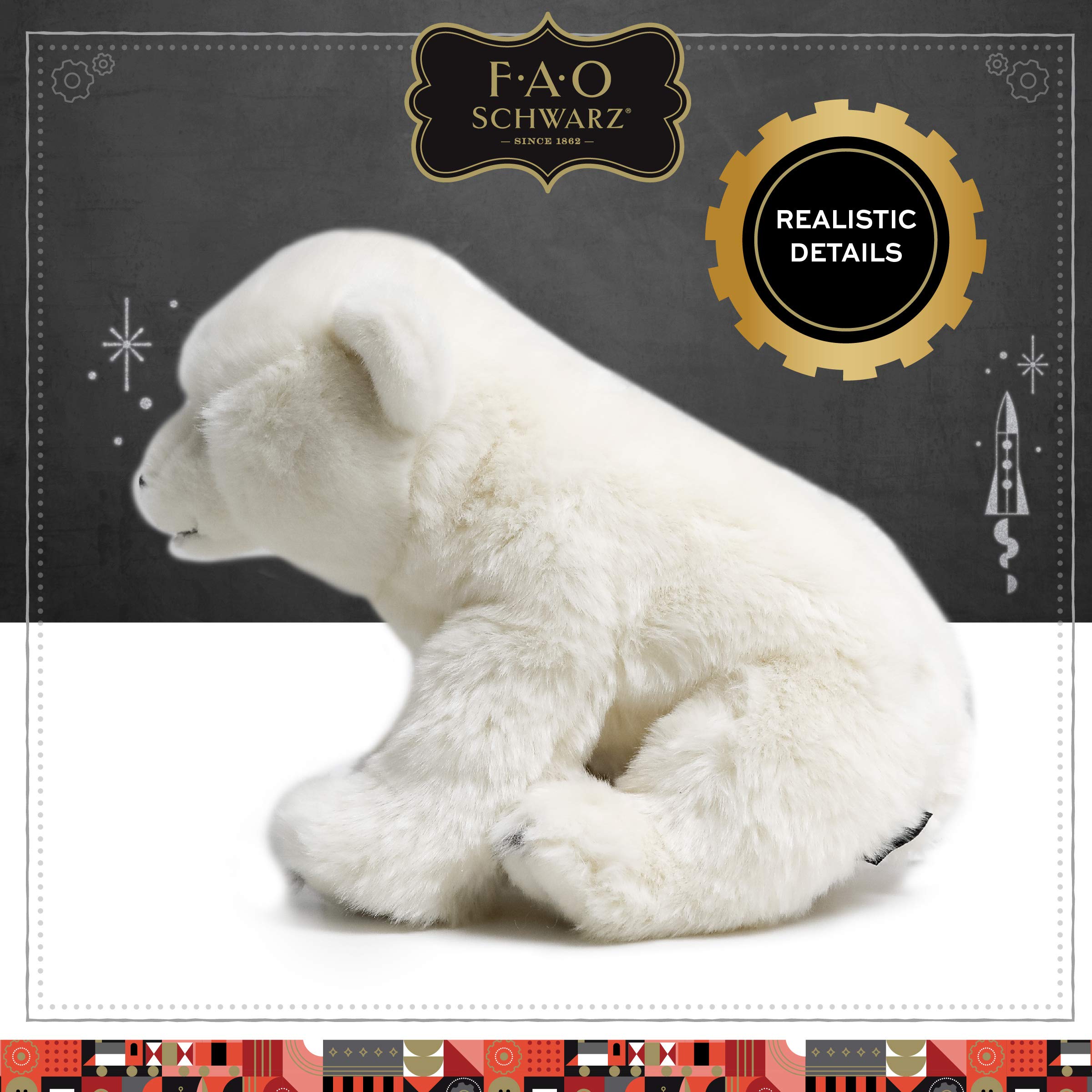 FAO Schwarz 10” Polar Bear Plush Stuffed Animal Toy, Ultra Soft