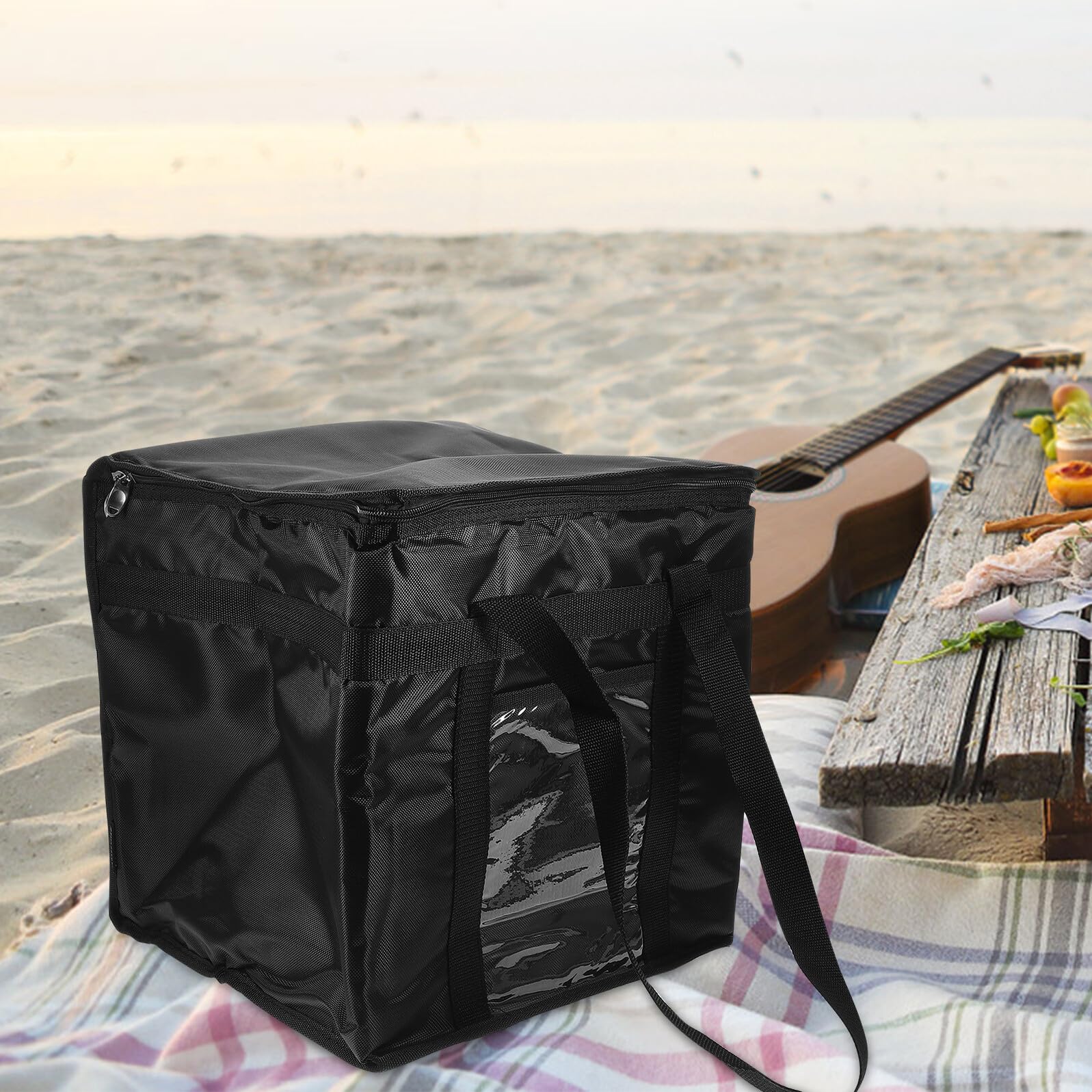 Bolsa de Aislamiento Térmico para Comida de 34.8l Gran Capacidad y Material Oxford para Mantener Alimentos Calientes en Entregas y Picnics