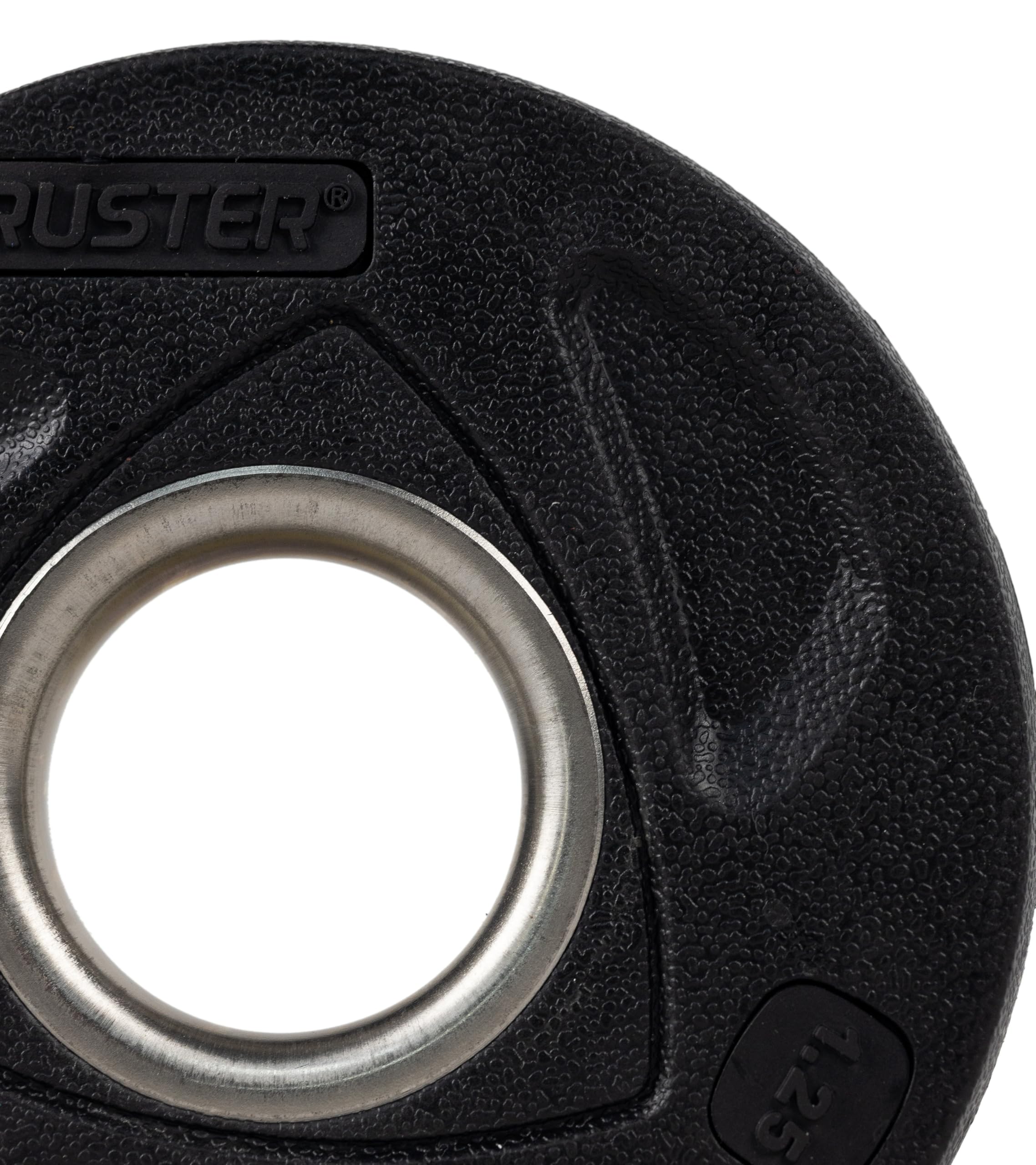 RUSTER Discos de Pesas con Agarre 50 mm de Hierro Recubierto en Goma Natural, Compatibles con Barra Olímpica, Weight Plates para Entrenamiento de Fuerza en Casa y Gimnasio (1,25-25 kg)