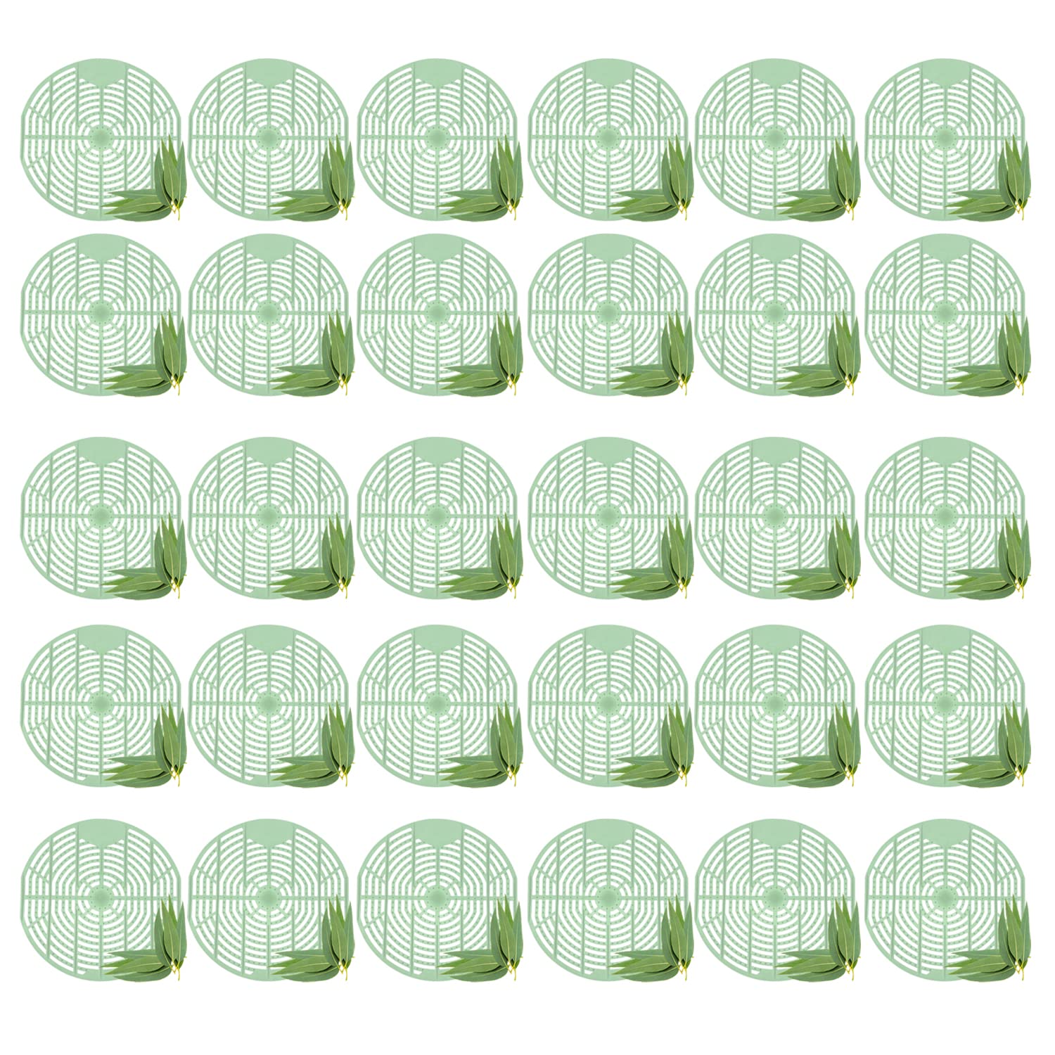 Zureni Urinal Screen Fresh Scented Anti-Splash Toilet Mat Bathroom Deodorizer Spatter with Air Freshener for Restroom (Green, Lavender Fragrance, 30 pcs)