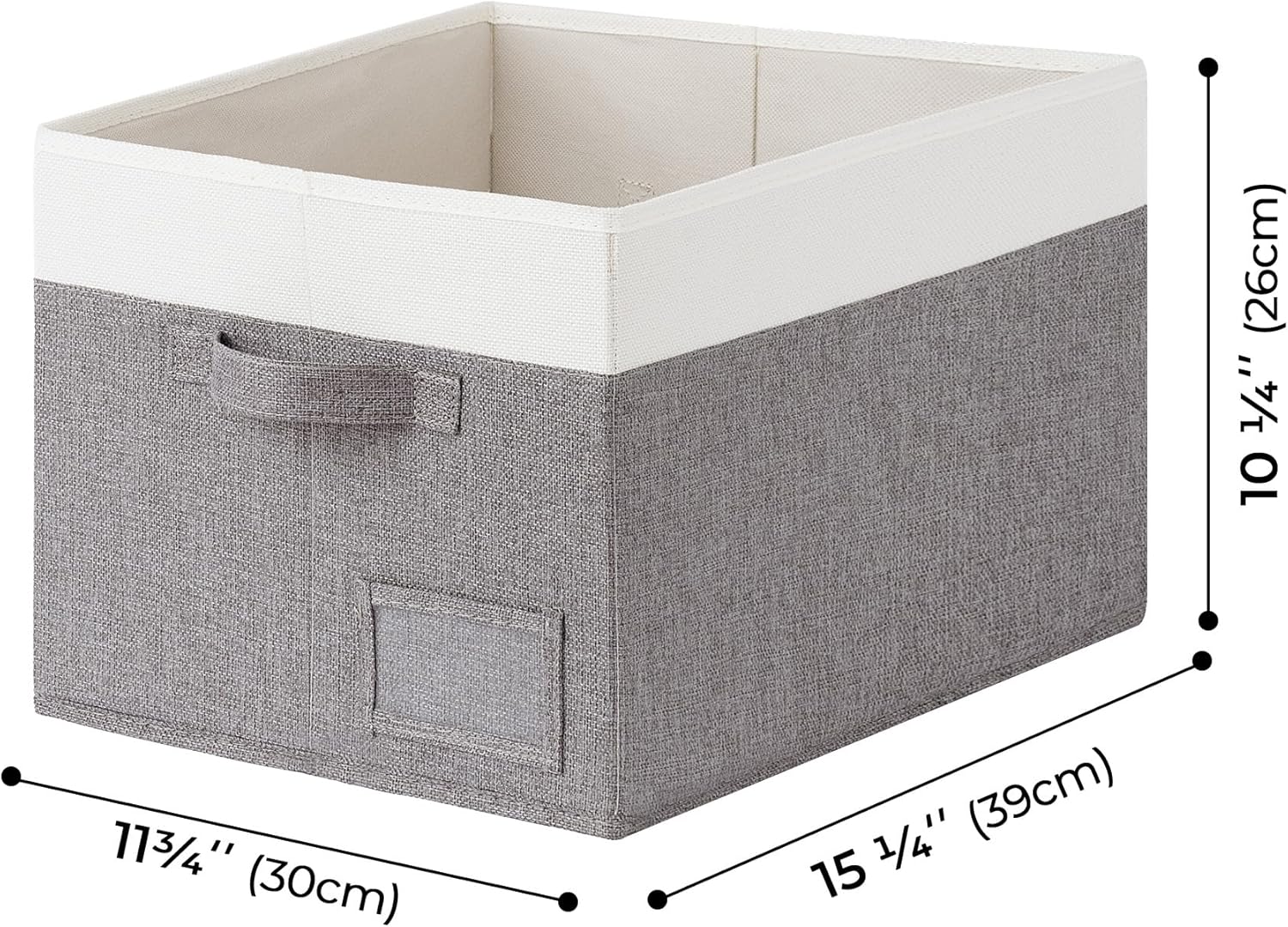 GRANNY SAYS Storage Baskets for Shelves, Fabric Storage Bins for Clothes, Closet Organization Bins, Collapsible Storage Bins with Handles, Decorative Storage Box, Large, 3-Pack