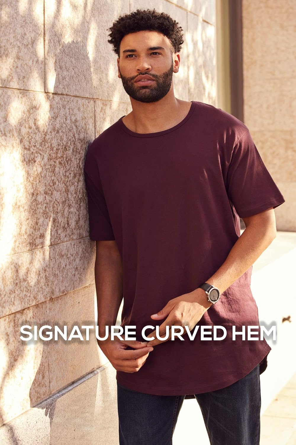 ShirtBANC Hipster Hip Hop Elong Drop Cut Mens Shirt Dance Dropcut Tshirt