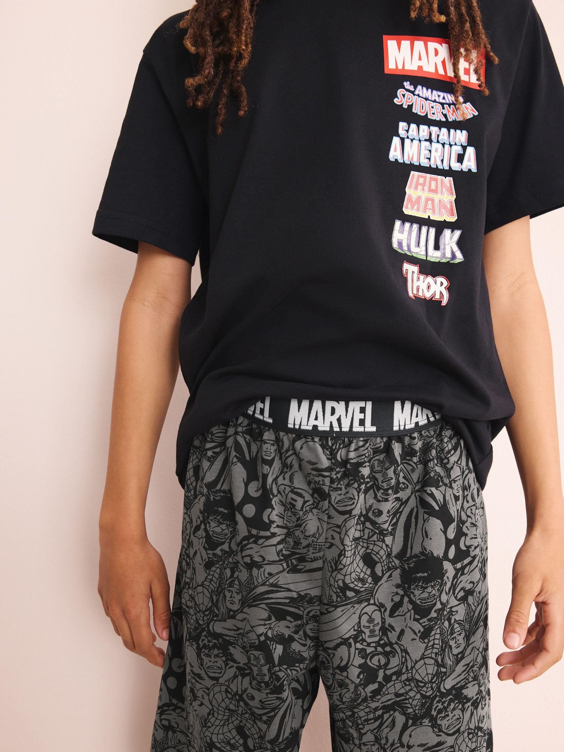 NEXT Jungen Marvel Kurze Schlafanzüge, 2er-Pack