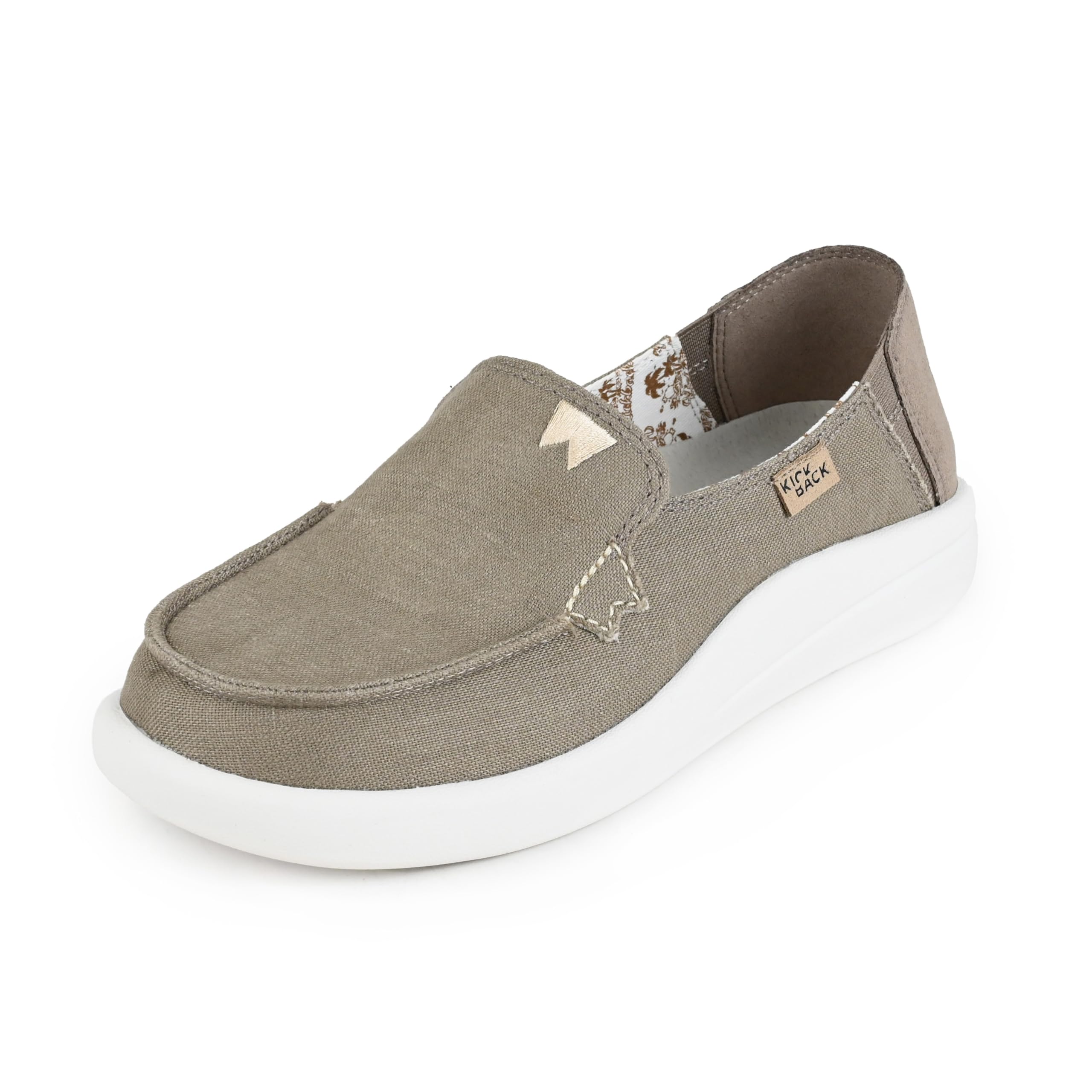 Kickback Mocassino Rizzo da Donna Scarpa Slip on Moc Toe Leggera - Look Rilassato per Tutto Il Giorno - Ortopedia in Schiuma Foderata in Pelle - Estate Casual