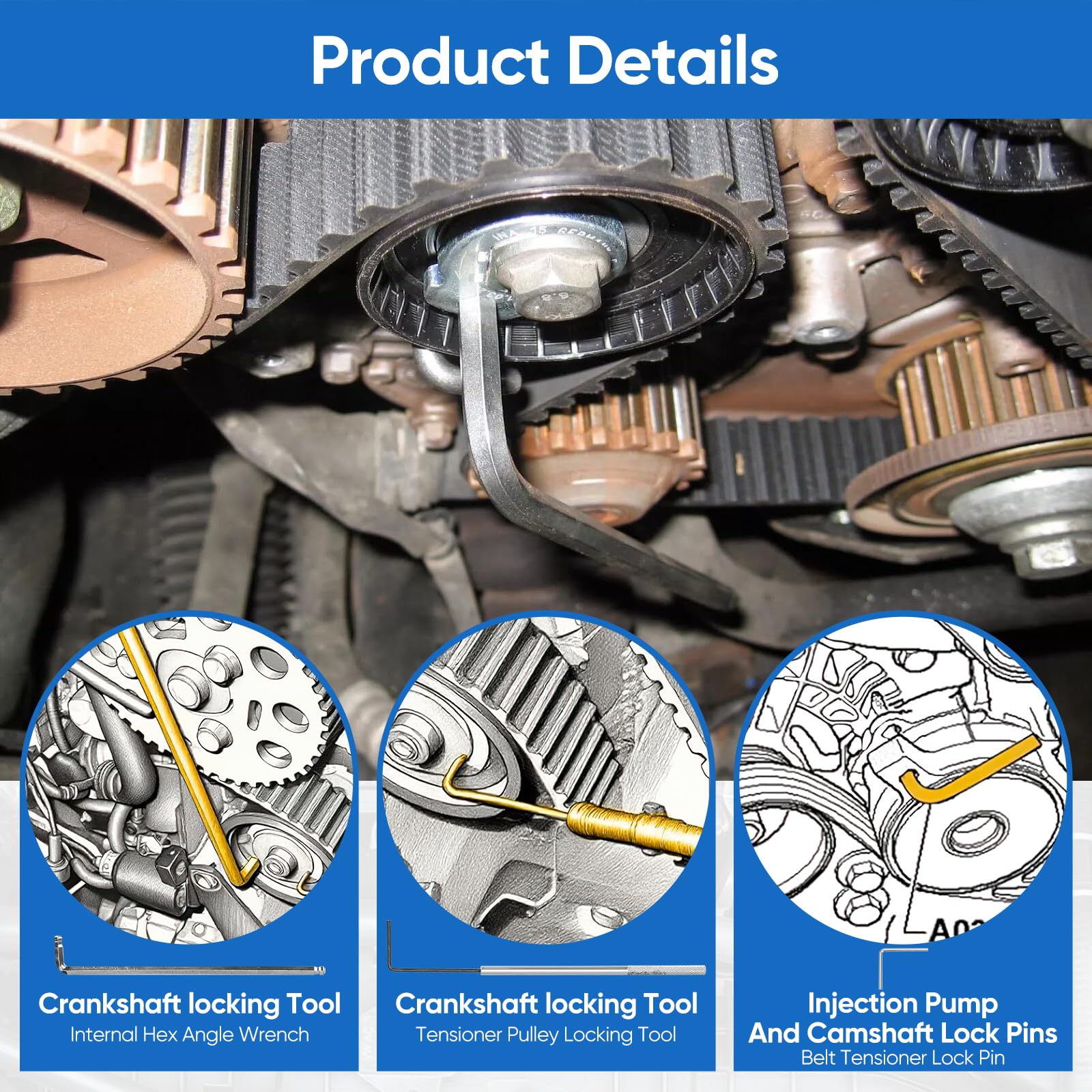 Outils de courroie de distribution compatibles avec VW, Audi, Seat