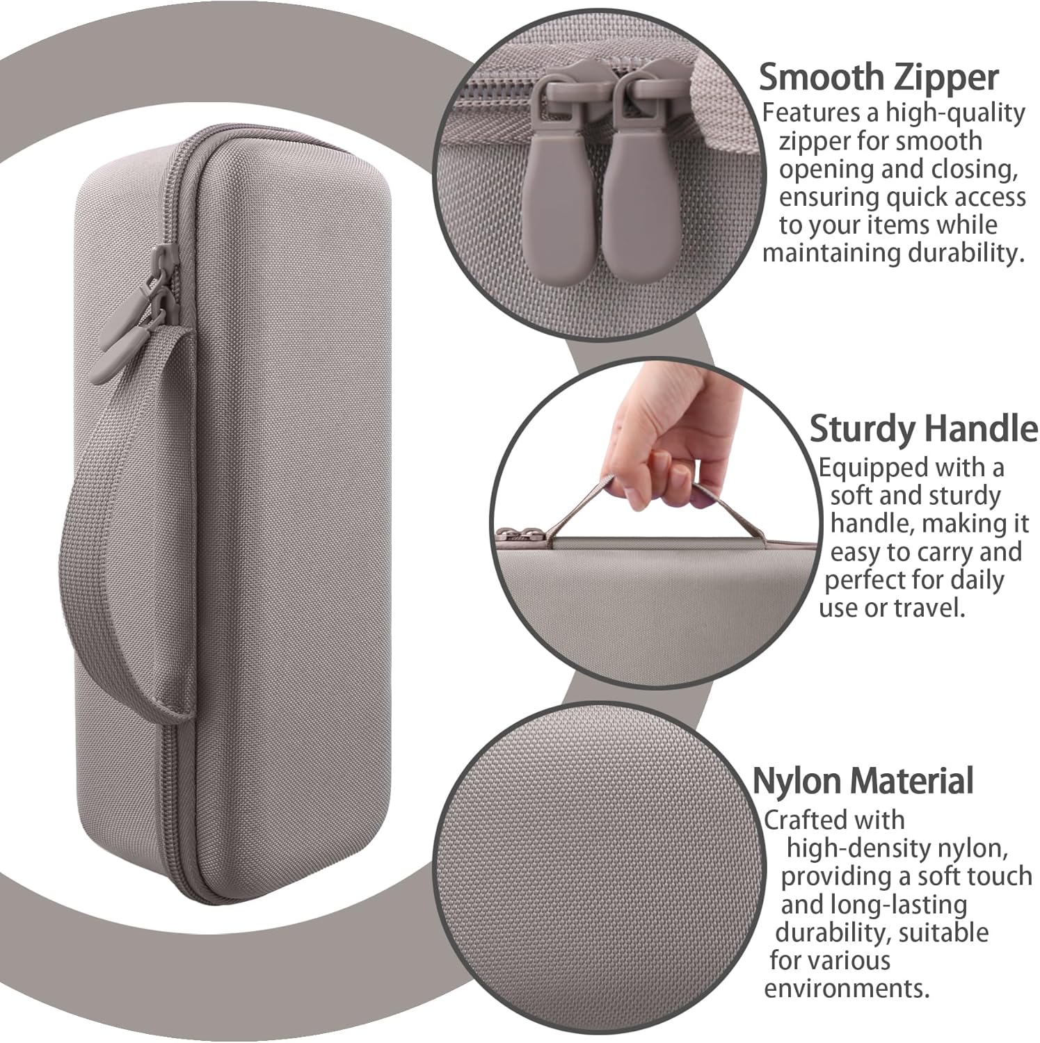 co2CREA for Turtlebox Ranger Loud Outdoor Portable Bluetooth 5.4 Speaker, Hard Carrying Case with Handle, Shockproof Protective Travel Storage Case, Sand - Image 5