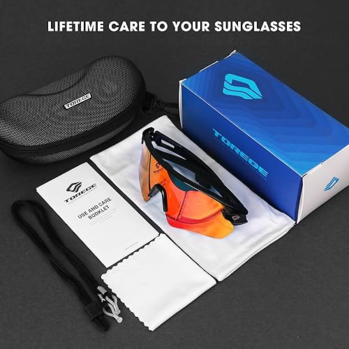 Miniatura 6 de TOREGE Z87 - Gafas de sol para hombres y mujeres, ciclismo, pesca, correr, conducir, béisbol, antiniebla, gafas de sol deportivas, protección UV,