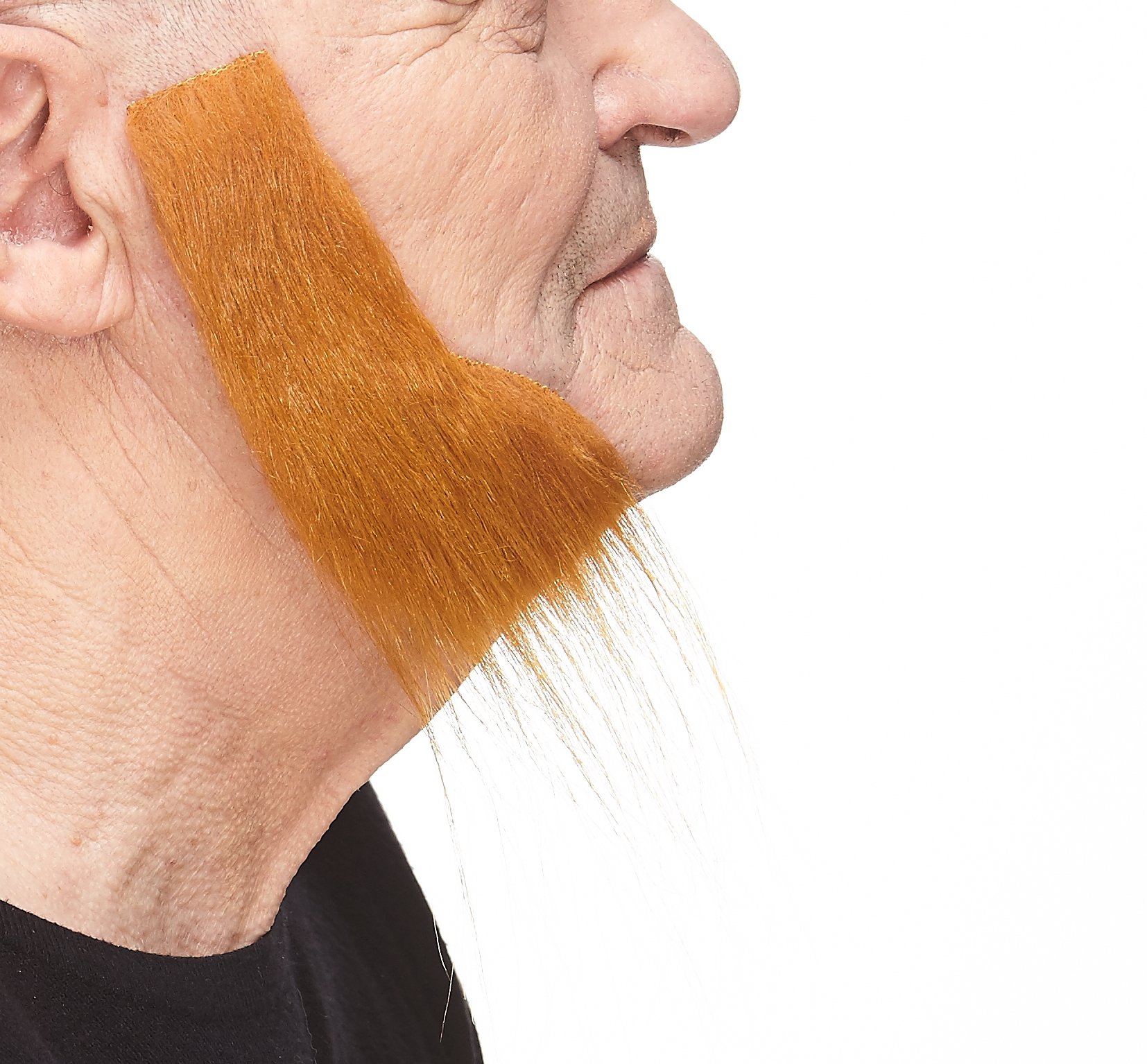 Self Adhesive Fake Mutton Chops, Novelty, Sideburns False Facial Hair, Costume Accessory for Adults.Ginger Color