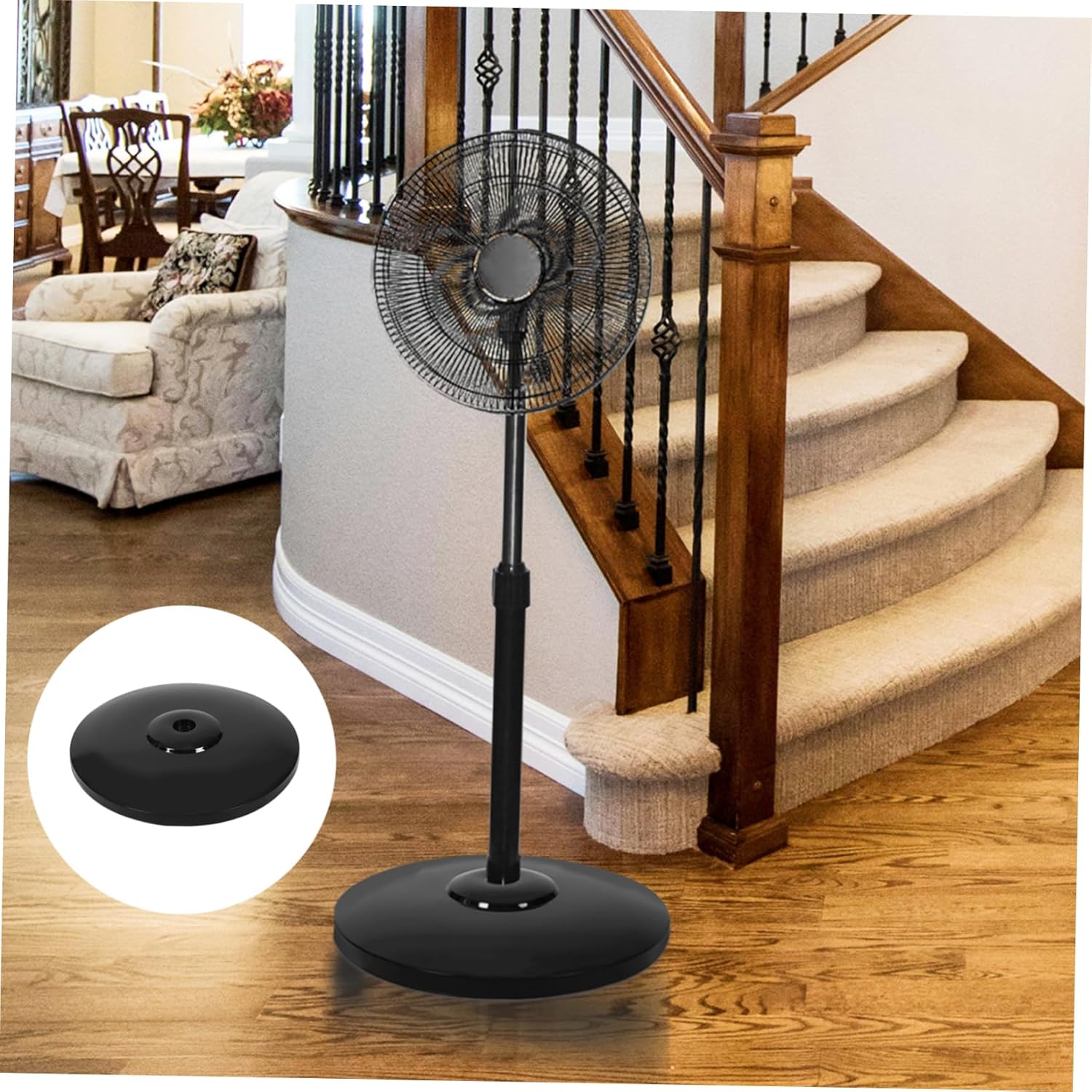 KICHOUSE Pedestal Fan Base Chassis Round Base for Indoor Floor Fans Easy to Install and Clean Sturdy Heavy-duty Support for Safe Use Homes and Offices