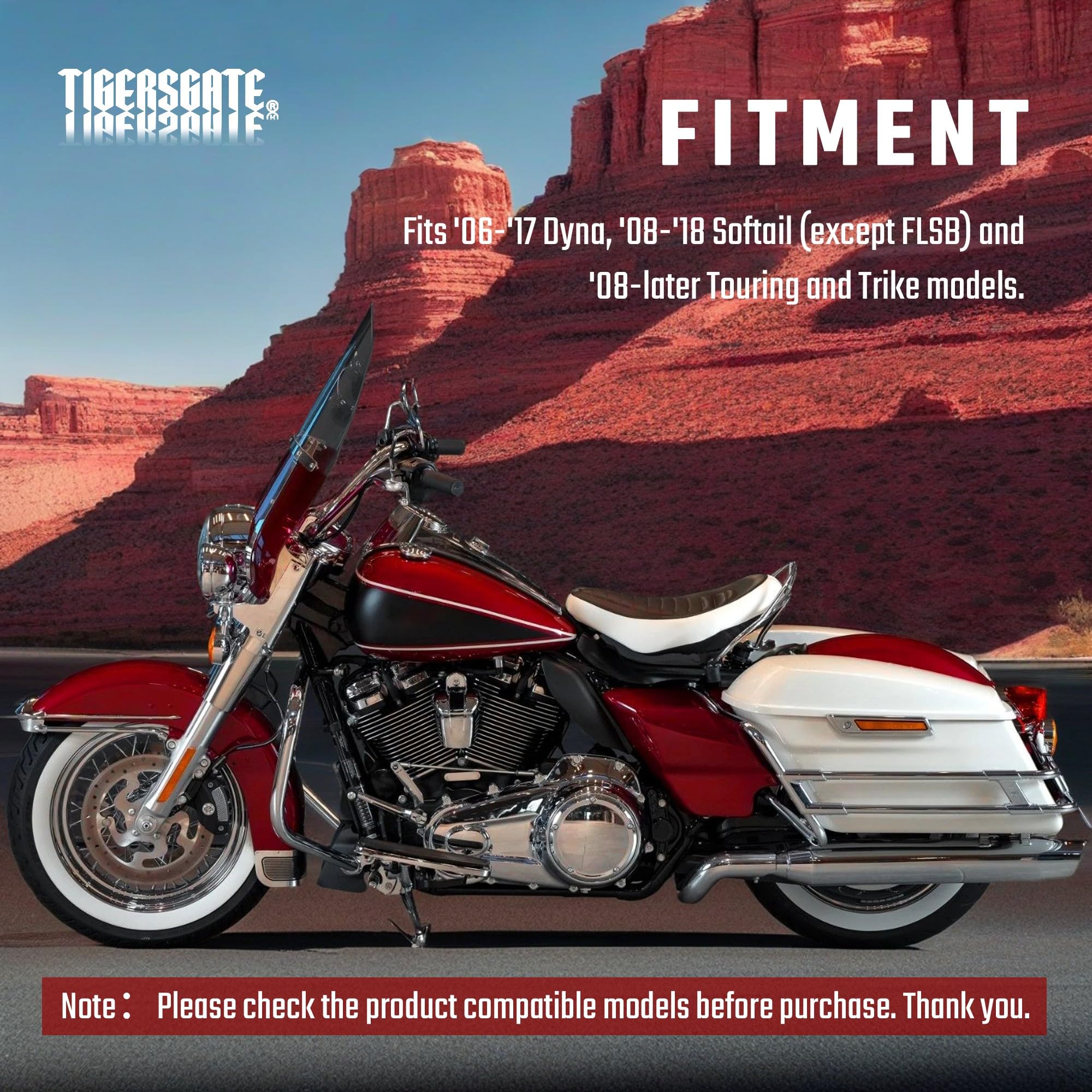 TIGERSAGTE Derby Cover Hardware Bolt Kit for 2008-Up Touring and Trike & 2006-2017 Dyna, 2008-2018 Softail (Except Sport Glide) Models,Chrome