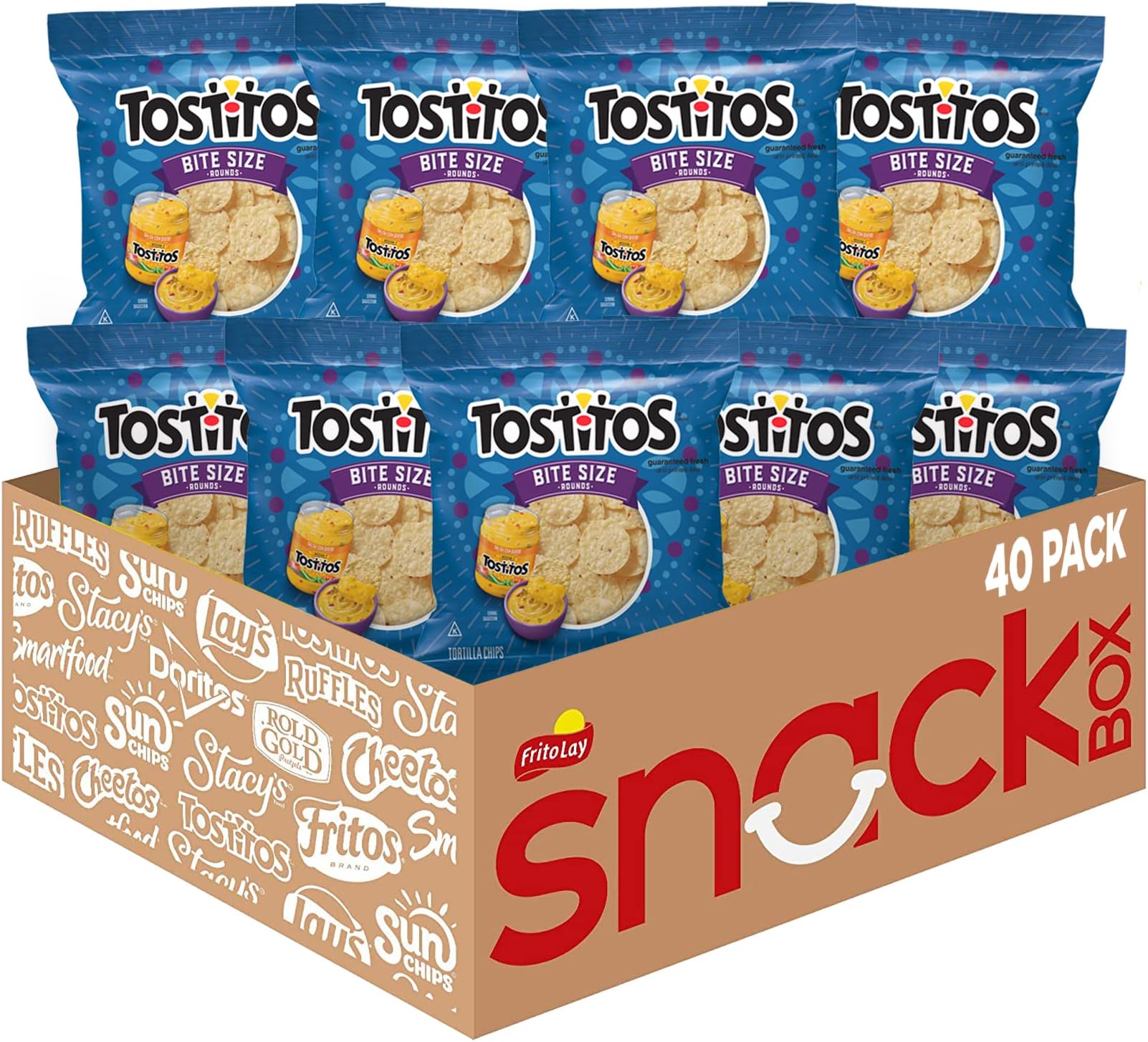 Tostitos Bite Sized Rounds Tortilla Chips, 40 Count (Pack of 1)