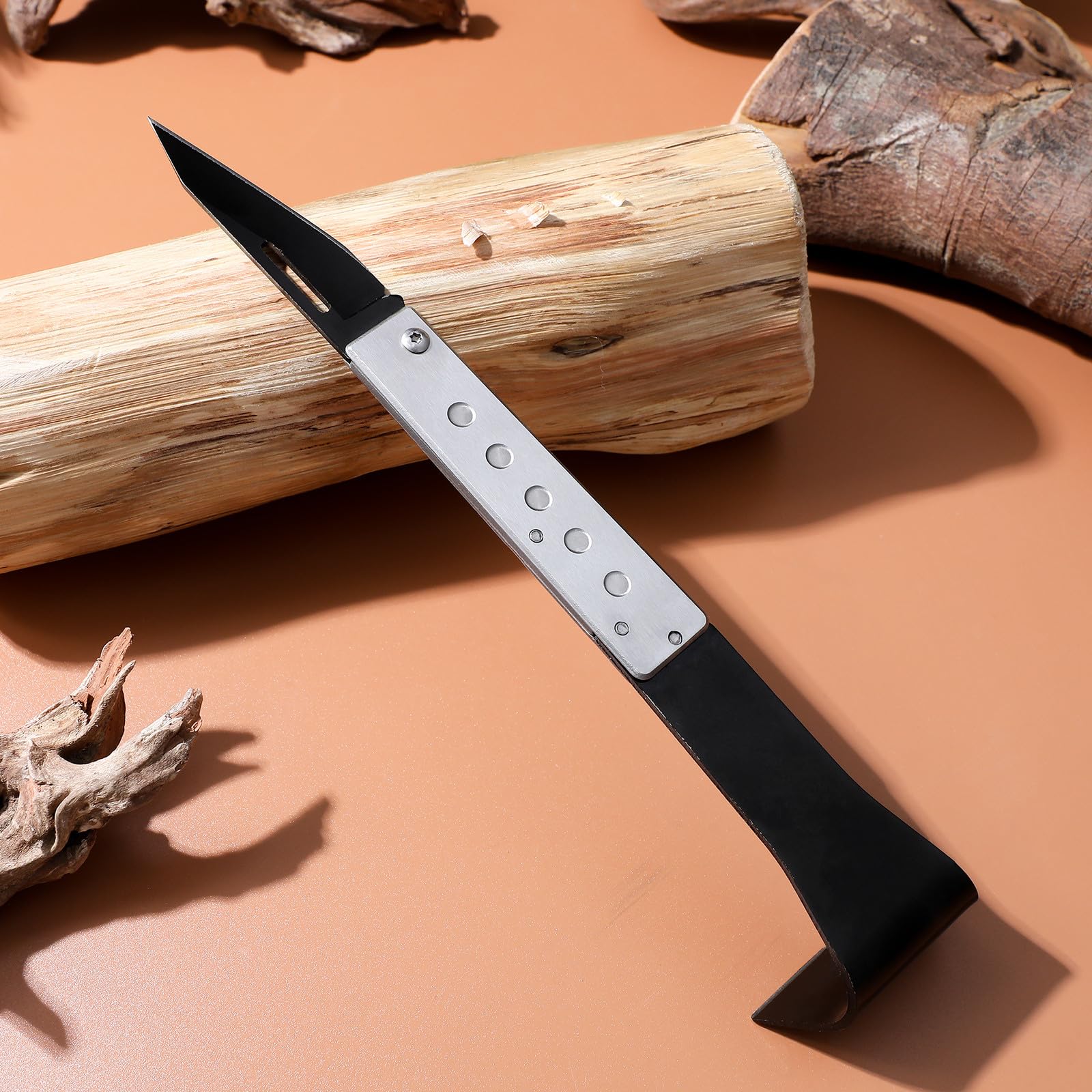 BESPORTBLE Raspador de Corteza Manual de Acero Inoxidable para Jardinería, Herramienta Multiusos para Quitar Corteza de Troncos Pequeños y Medianos, Diseño sin Rebabas para Cuidado en Jardín