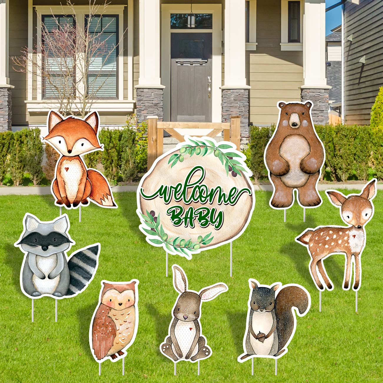 Buy Woodland Baby Shower Decorations 8Pieces Woodland Animals Baby
