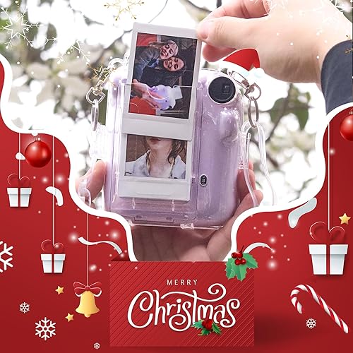 Miniatura 8 de Funda transparente para cámara Fujifilm Instax Mini 12 de película instantánea con bolsillo para fotos mejorado con capacidad para 10 películas en