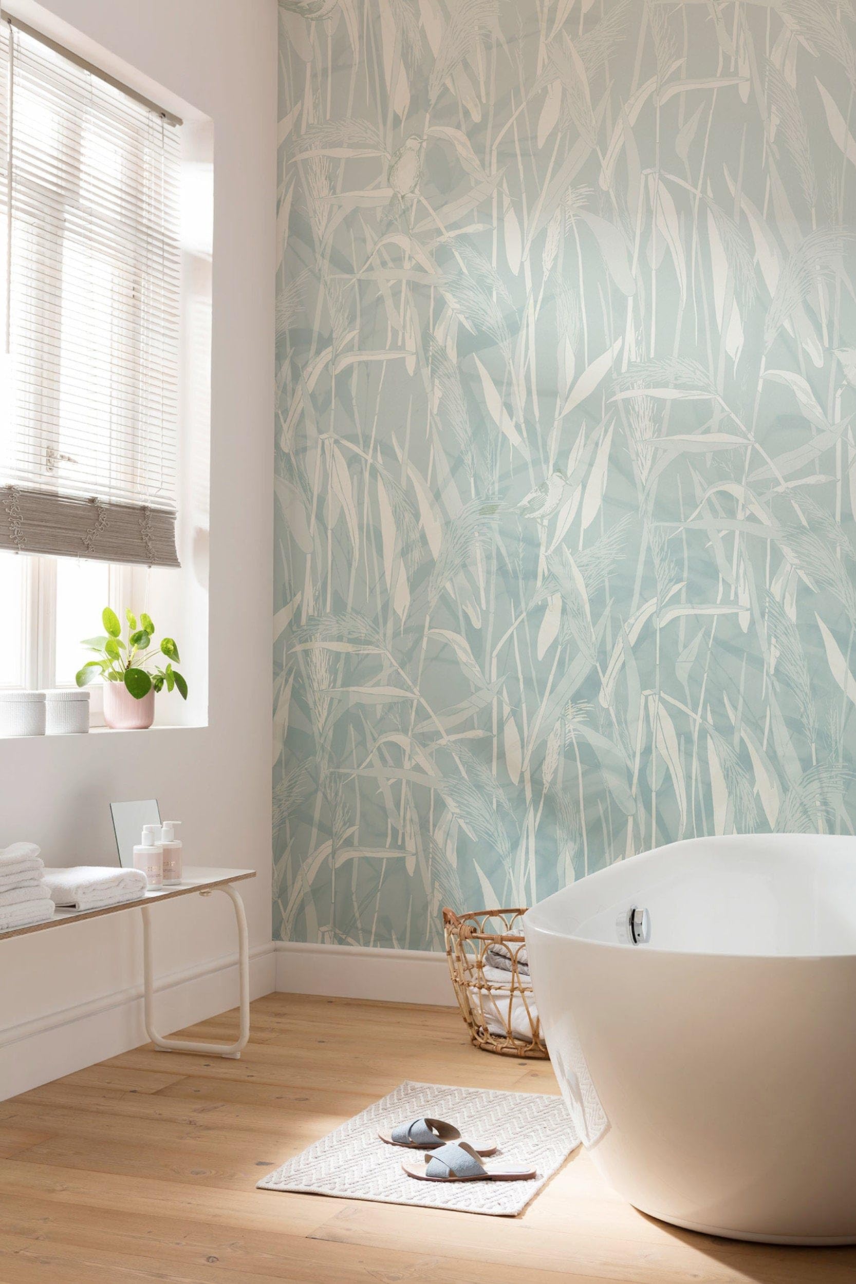 Komar Vlies Fototapete - Reed - Größe: 300 x 250 cm (Breite x Höhe) - Schilf, Tapete, Design, Wohnzimmer, Wanddekoration, Schlafzimmer, Naturmotiv - LJX6-029