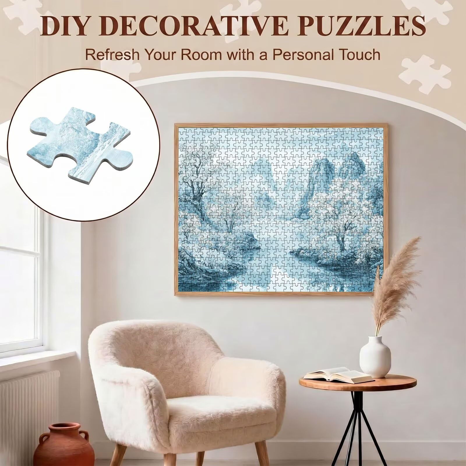 paesaggio Nevicare Puzzle 4000 Pezzi per Adulti, Puzzle in Legno - Collezione Classica con Poster Incluso - Sfida di Concentrazione e Passatempo Antistress, Gioco per Famiglia, 141 x 87 cm f0-529