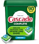 Cascade Pods de détergents, savon de détergent, parfum frais, 90 Nombre