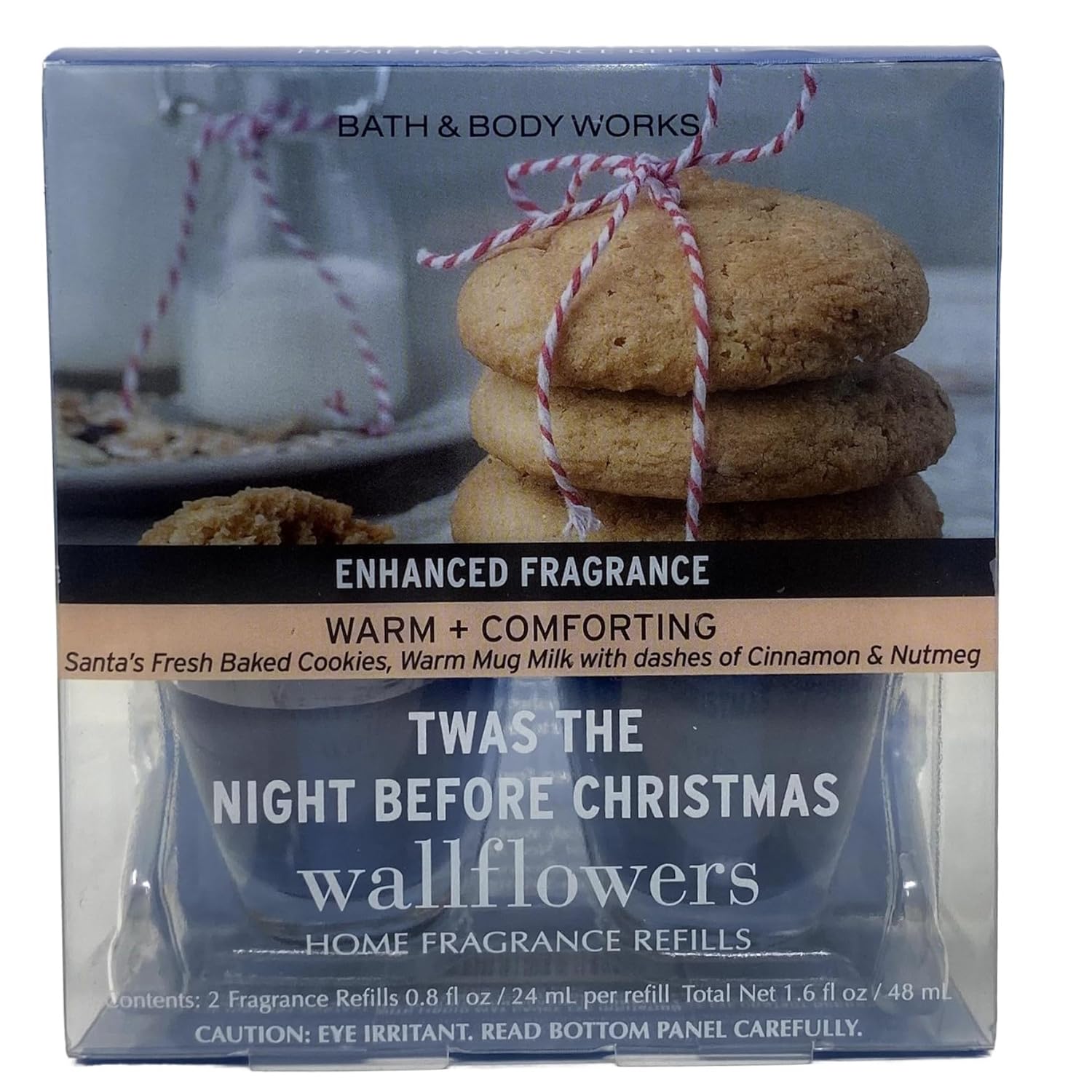 Bath & Body Works Twas The Night Before Christmas Wallflowers Refills 2-Pack with a Himalayan Salts Springs Sample Soap.