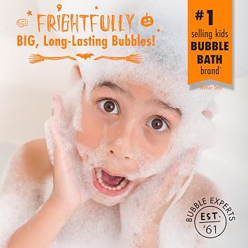 Mr. Bubble Halloween Bubble Bath 3-Pack Ghost, Cat & Pumpkin Collectible Bottles Green Apple, Grape & Pumpkin Pie Scents Kids Bubble Bath Set, 8 oz Each