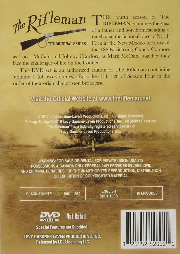 (未使用･未開封品)Rifleman Collection 4 [DVD] Amazon.com: The Rifleman Box Set Collection 1 - 20 Episodes
