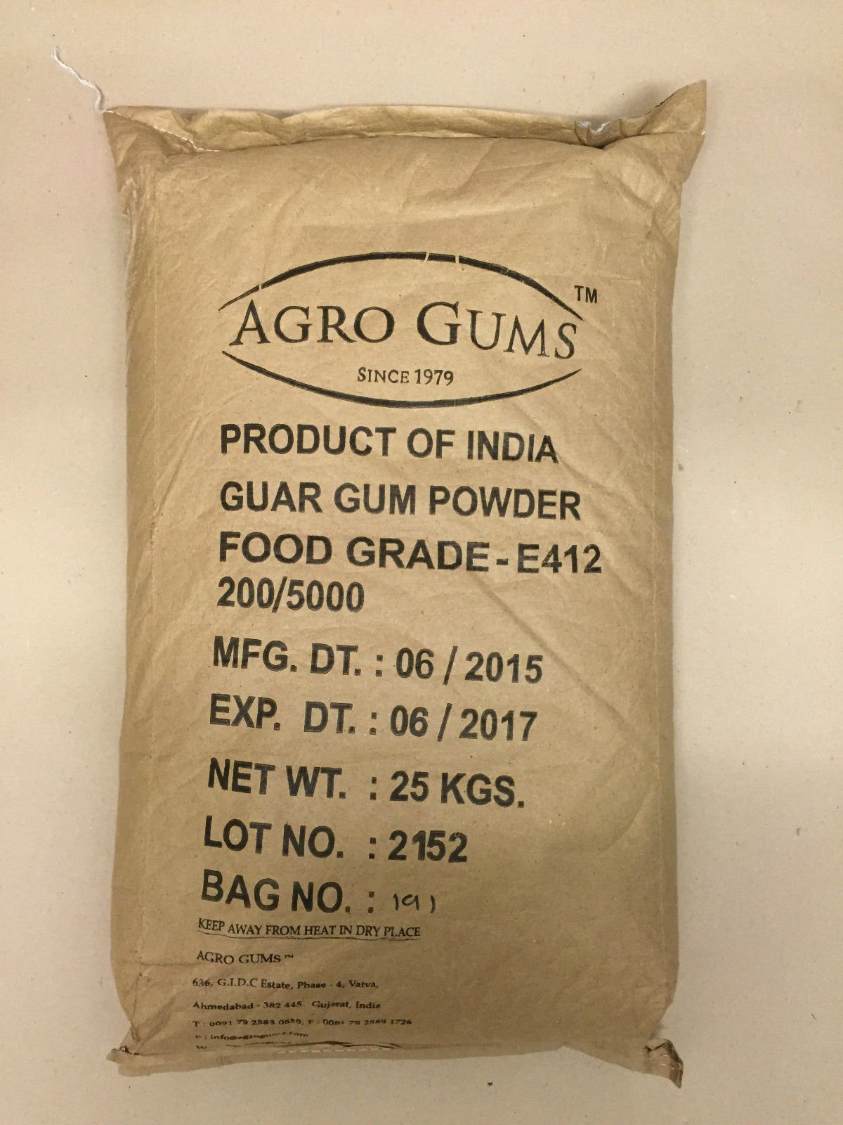 Buxtrade 25 kg | Guar Gum | Guarkernmehl | E412 | 5000 CPS | glutenfrei | vegan | pflanzlich