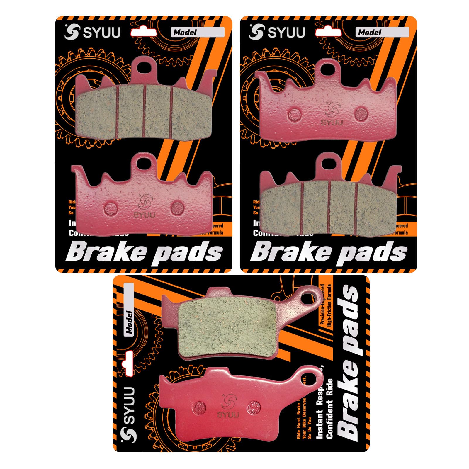 SYUU Motocykl przednie tylne ceramiczne klocki hamulcowe do Can Am Spyder F3-S SE6/SM6 Spyder F3/F3-T 15-17 FA630F FA631R
