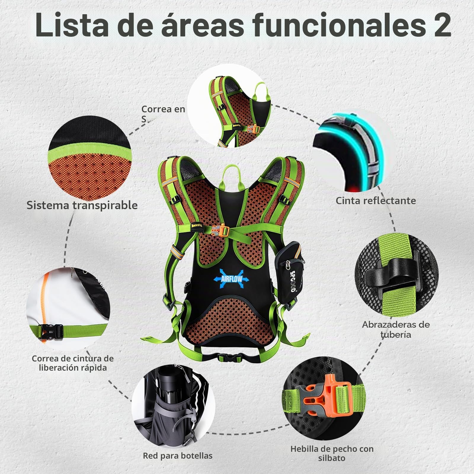 SPGOOD Mochila para bicicleta de 20L/25L/30L (9 colores), impermeable, ultraligera, para hombre y mujer, multifuncional, con protector de lluvia y cubierta para casco, mochila MTB, mochila de montaña
